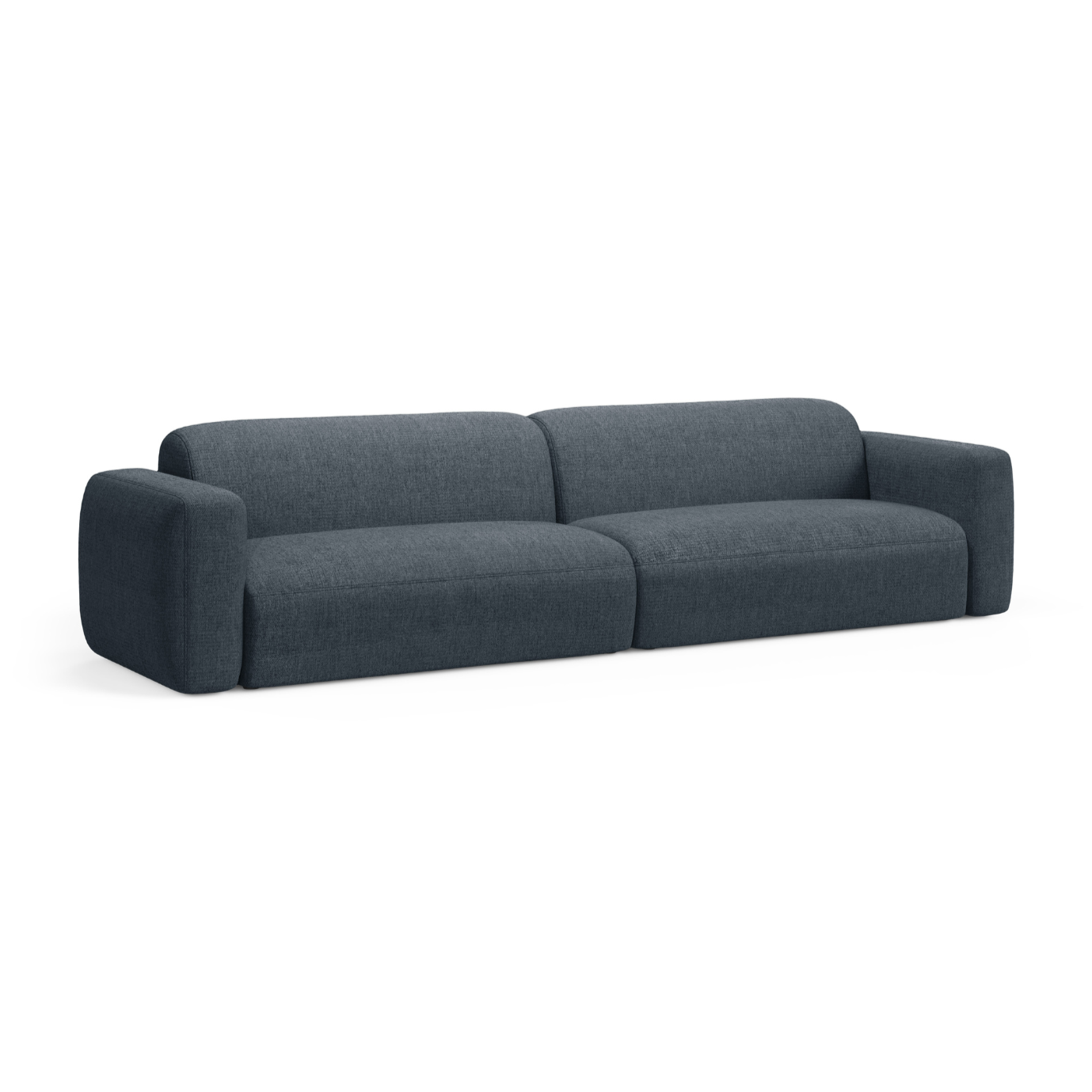 4-seater sofa STRINO blue chenille