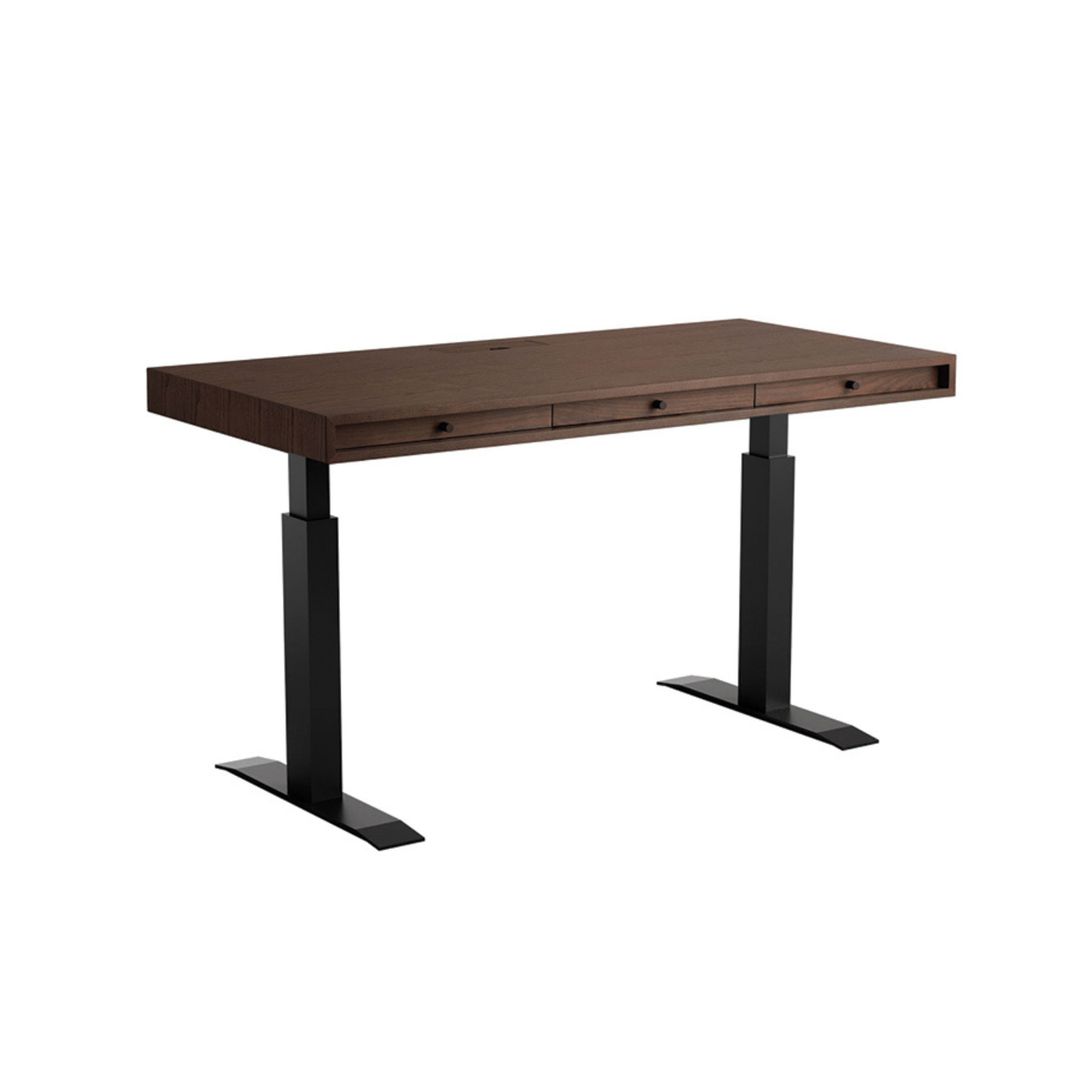 Adjustable Desk JFK Dark Ash Wood