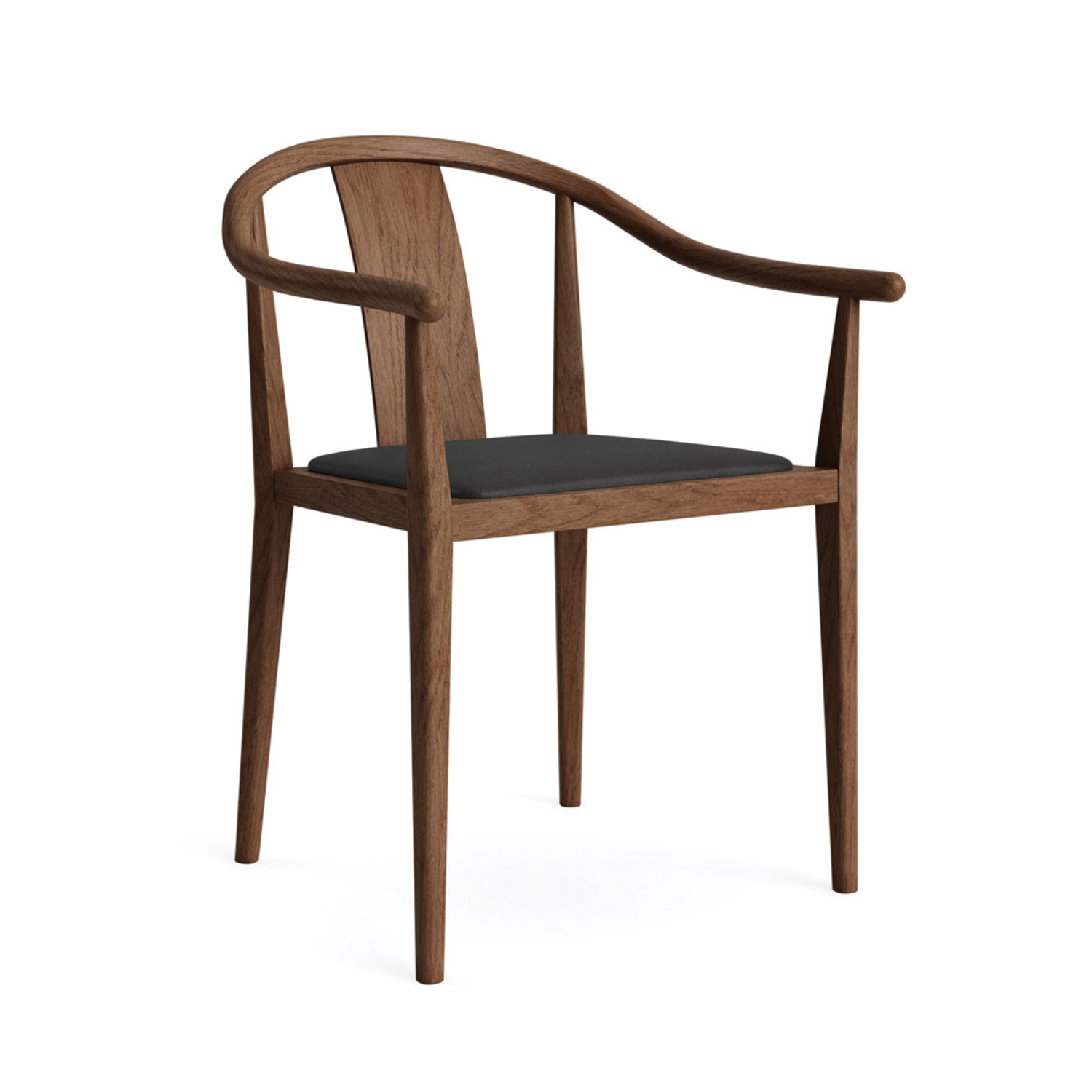 Upholstered Chair SHANGHAI Dark Smoked Ash Wood