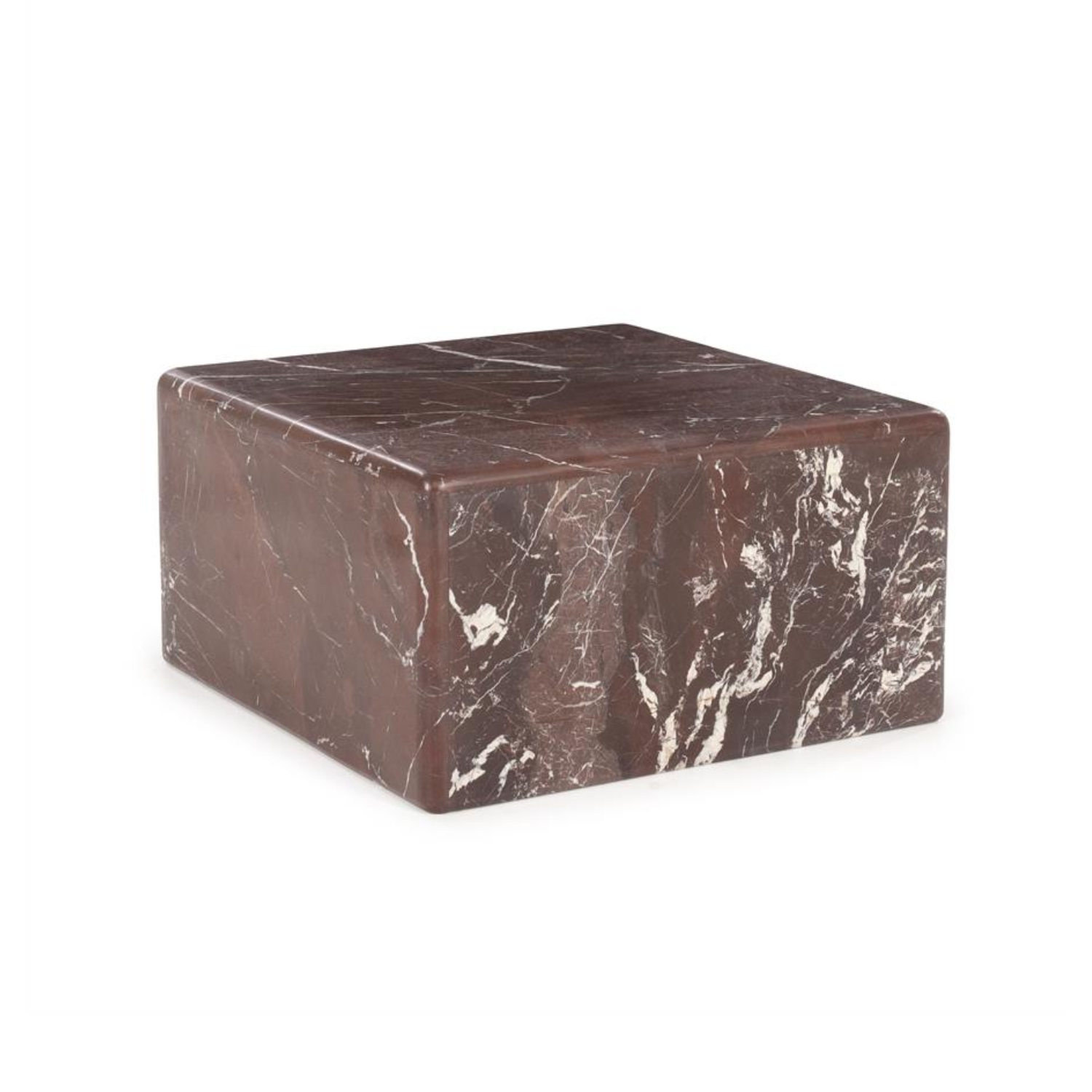 DICE Coffee Table Burgundy Marble