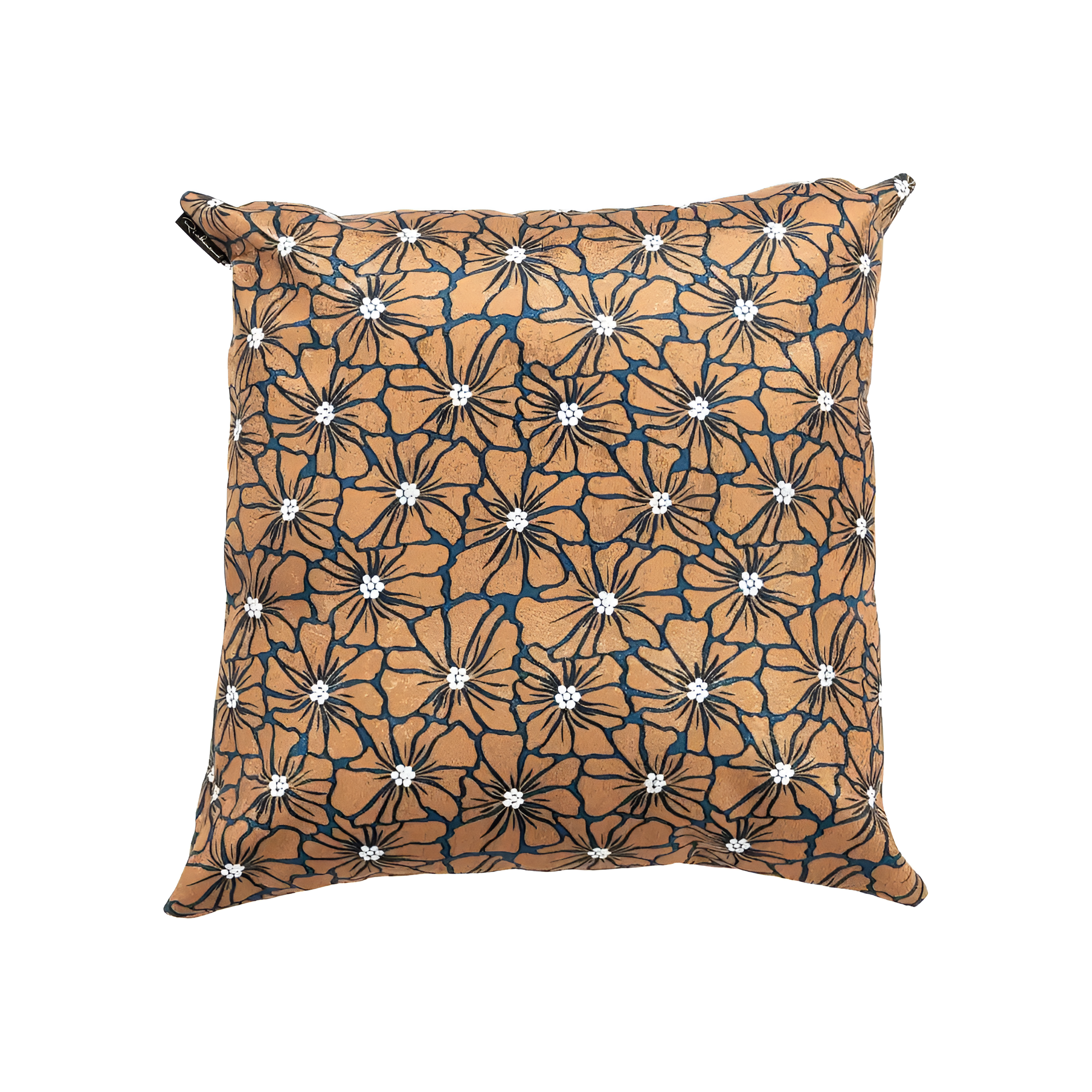 Polštář VALERY hnědý s modrou