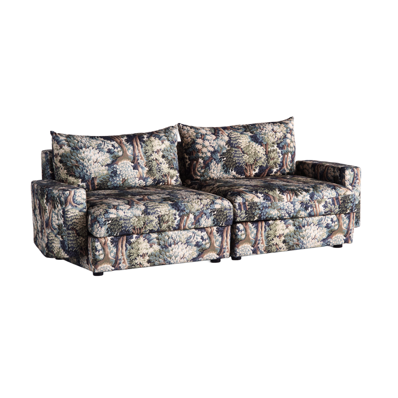 Sofa pro 2 osoby LAUREL s rostlinným motivem
