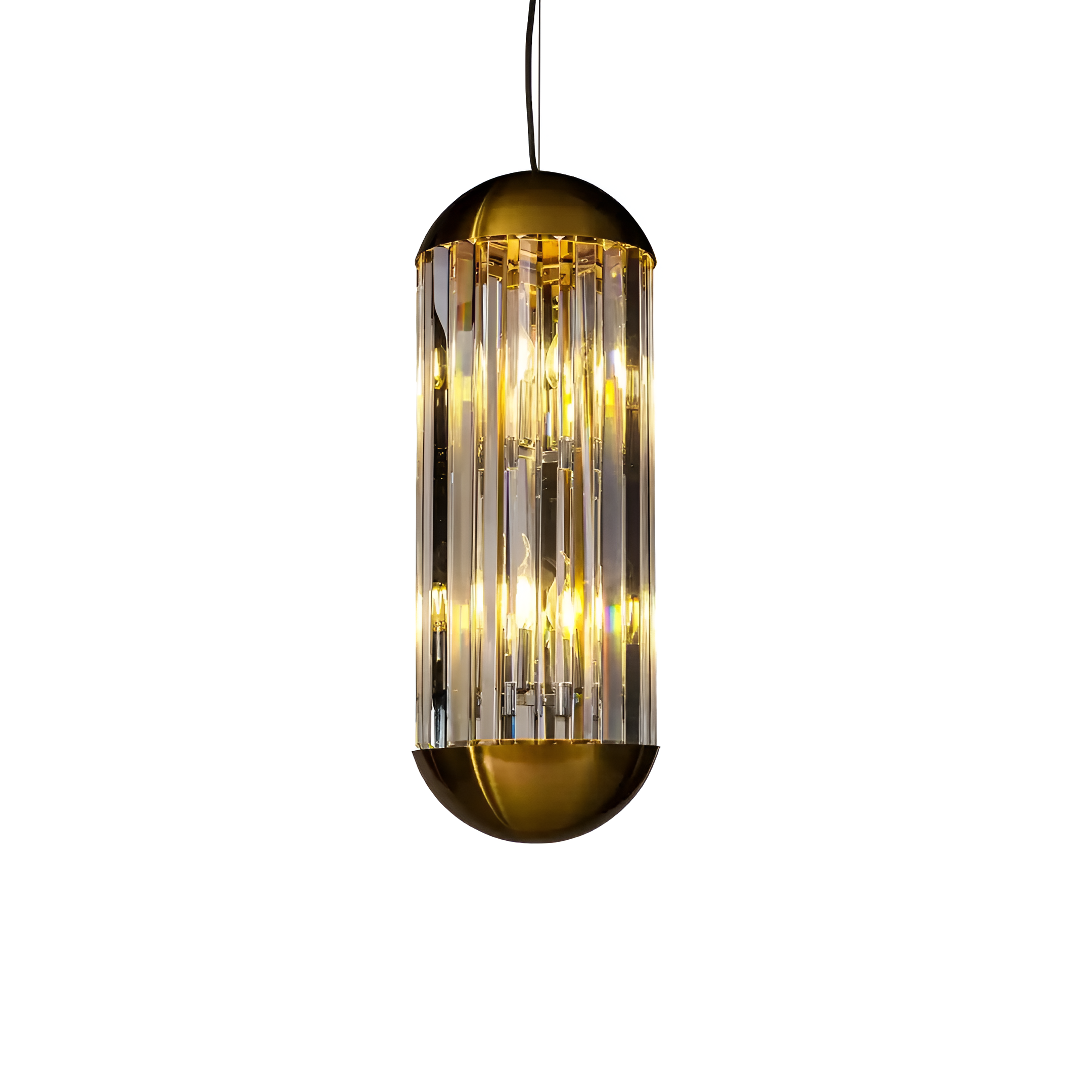 SILA crystal pendant lamp with brown