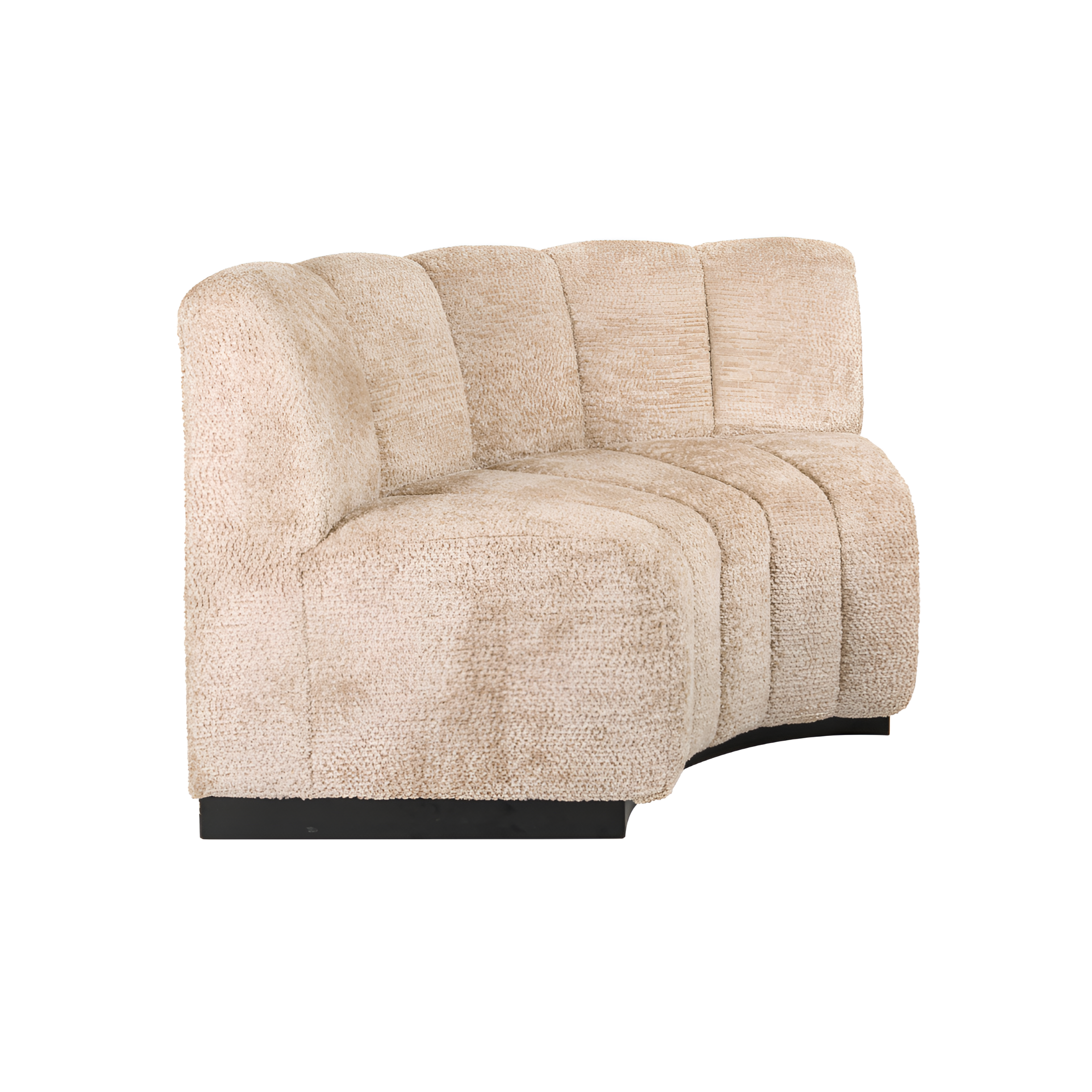 Rohová pohovka HILLPARK - zaoblený středový prvek béžový