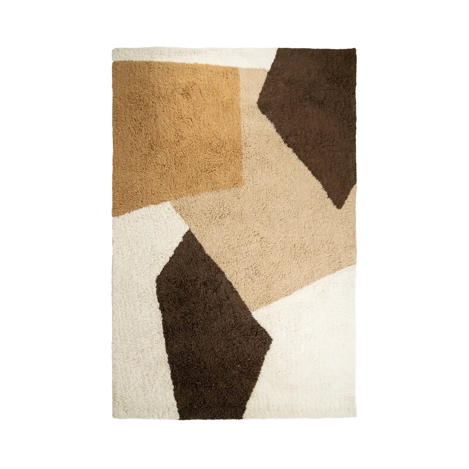Dywan NAVARO brązowo-beżowy z długim włosiem – By Boo