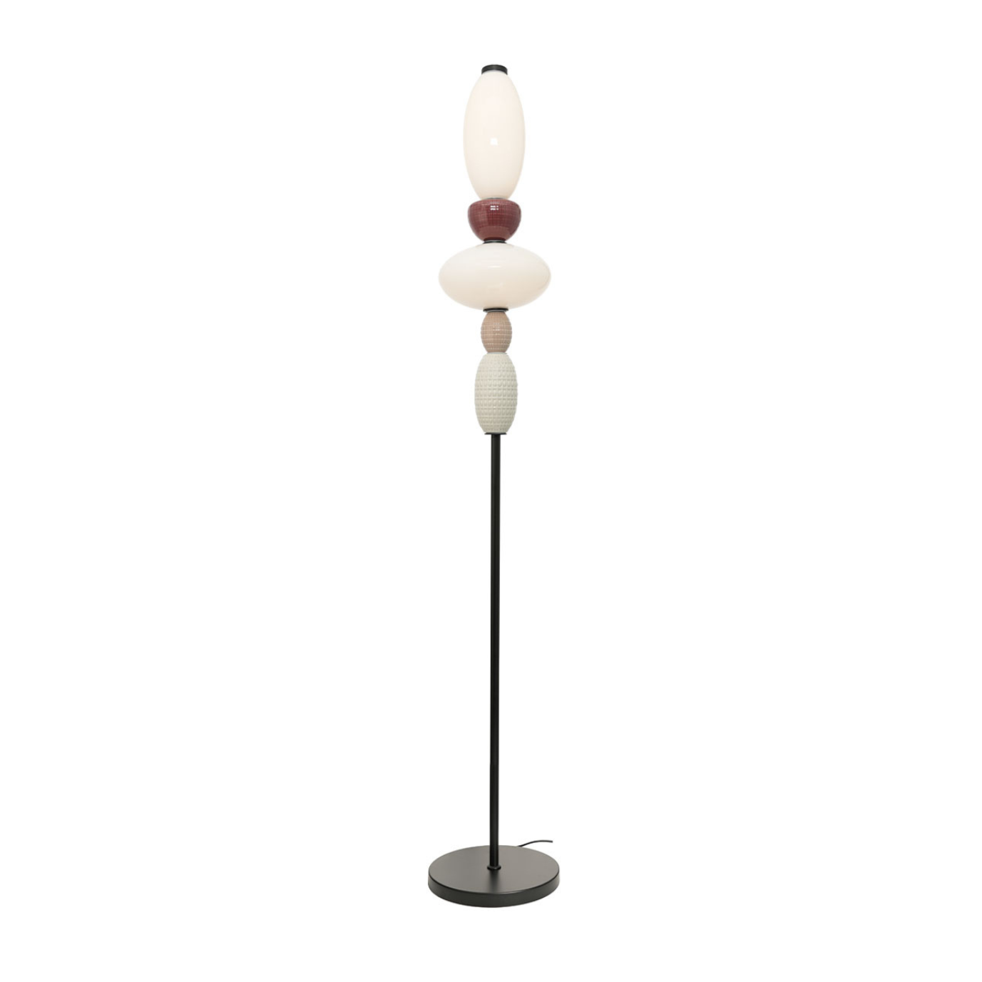 Stojací lampa GARCA krémová keramika