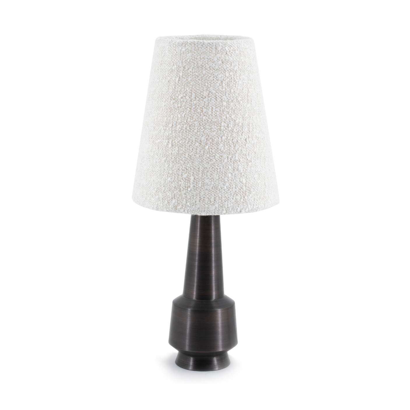 Stolní lampa DAWN světle béžová s tmavě hnědým podstavcem