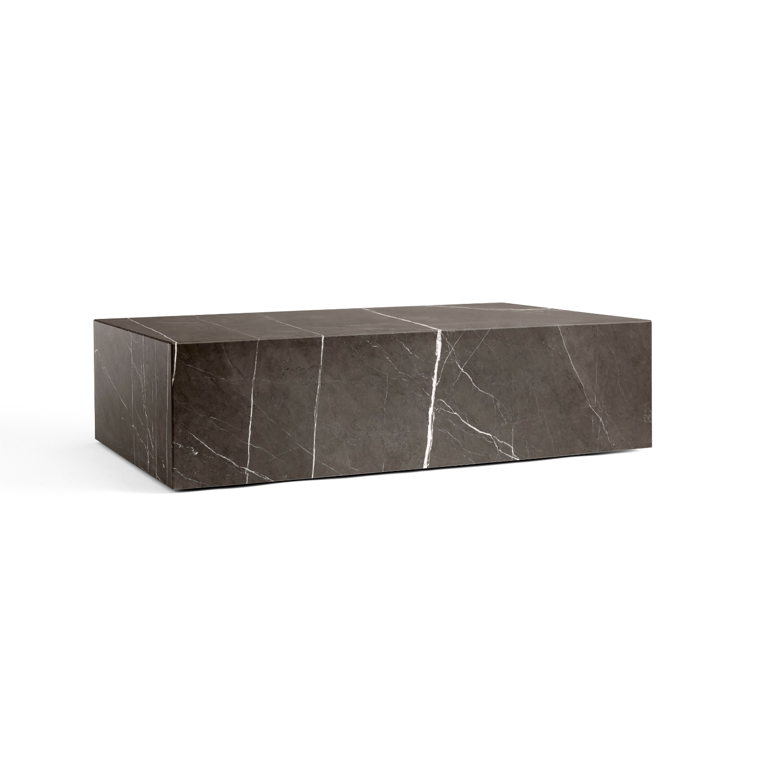 Kávový stolek PLINTH hnědý mramor