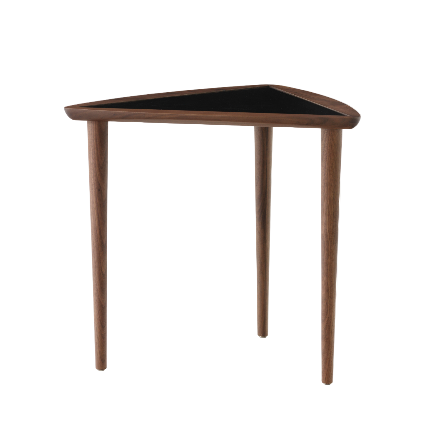 UMANOFF NESTING Side Table walnut wood with black top