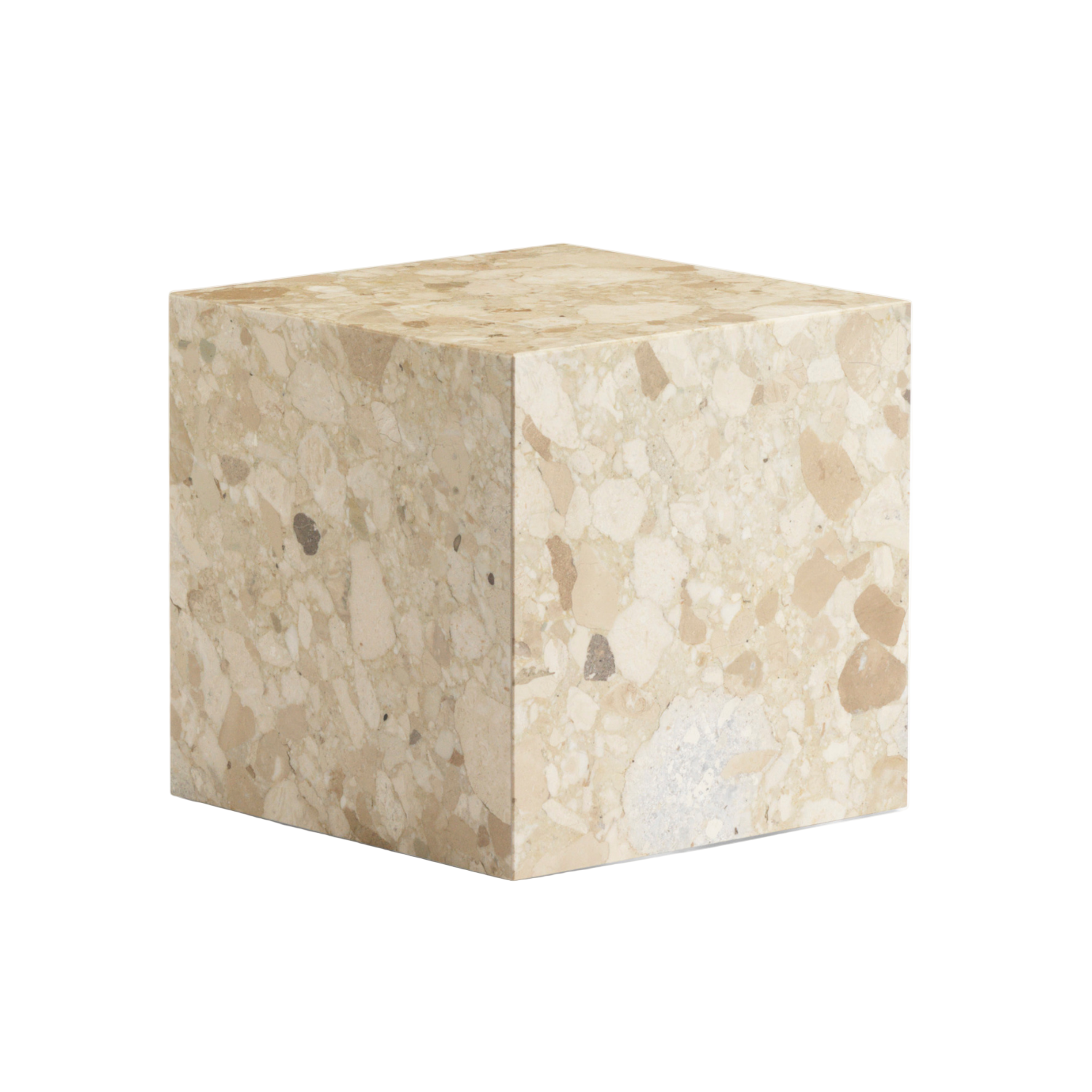 Boční stolek PLINTH CUBIC pískový kámen