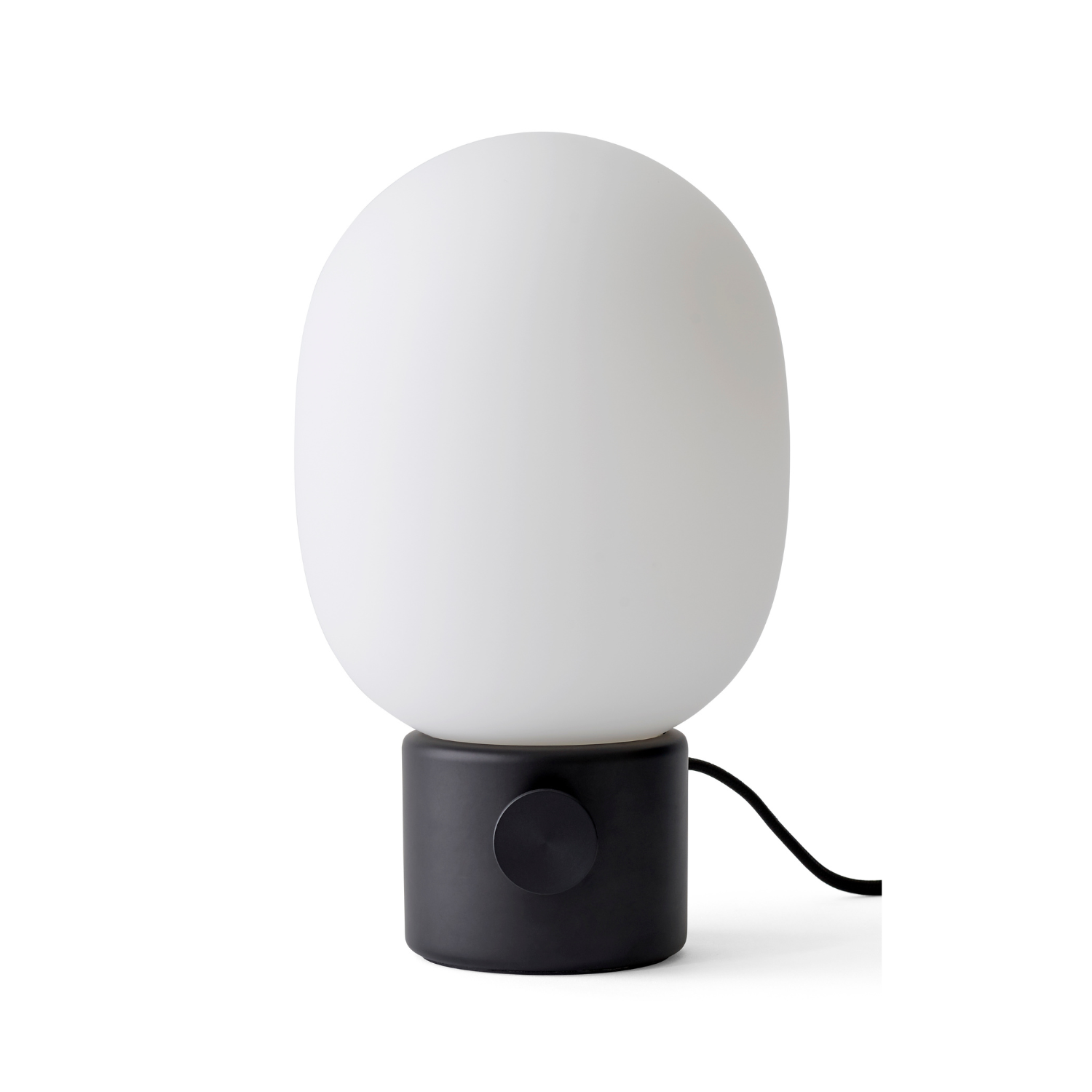 Stolní lampa JWDA foukané sklo s černým podstavcem