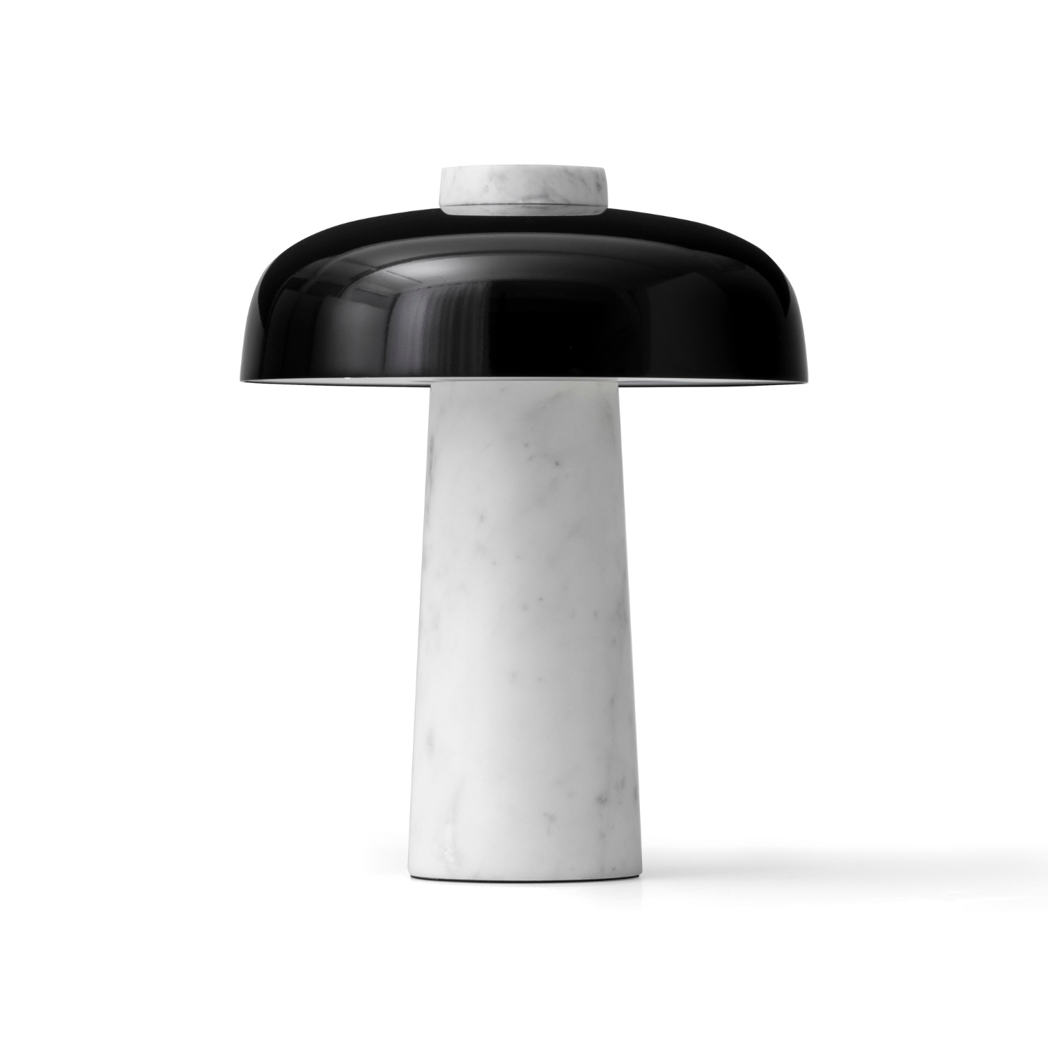 Stolní lampa REVERSE černý stínidlo s mramorovým podstavcem