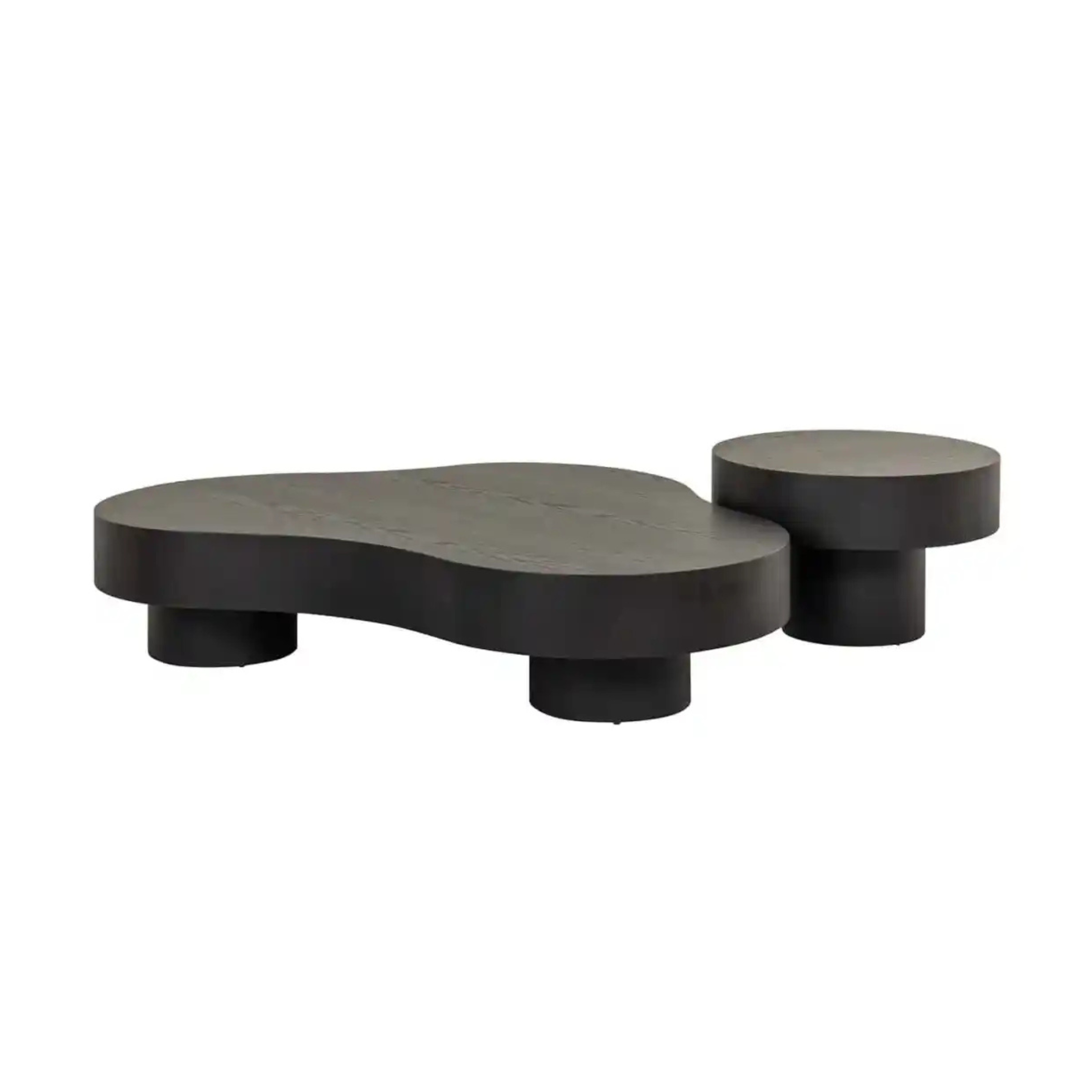 BOGOR Dark Brown Oak Veneer Coffee Table Set