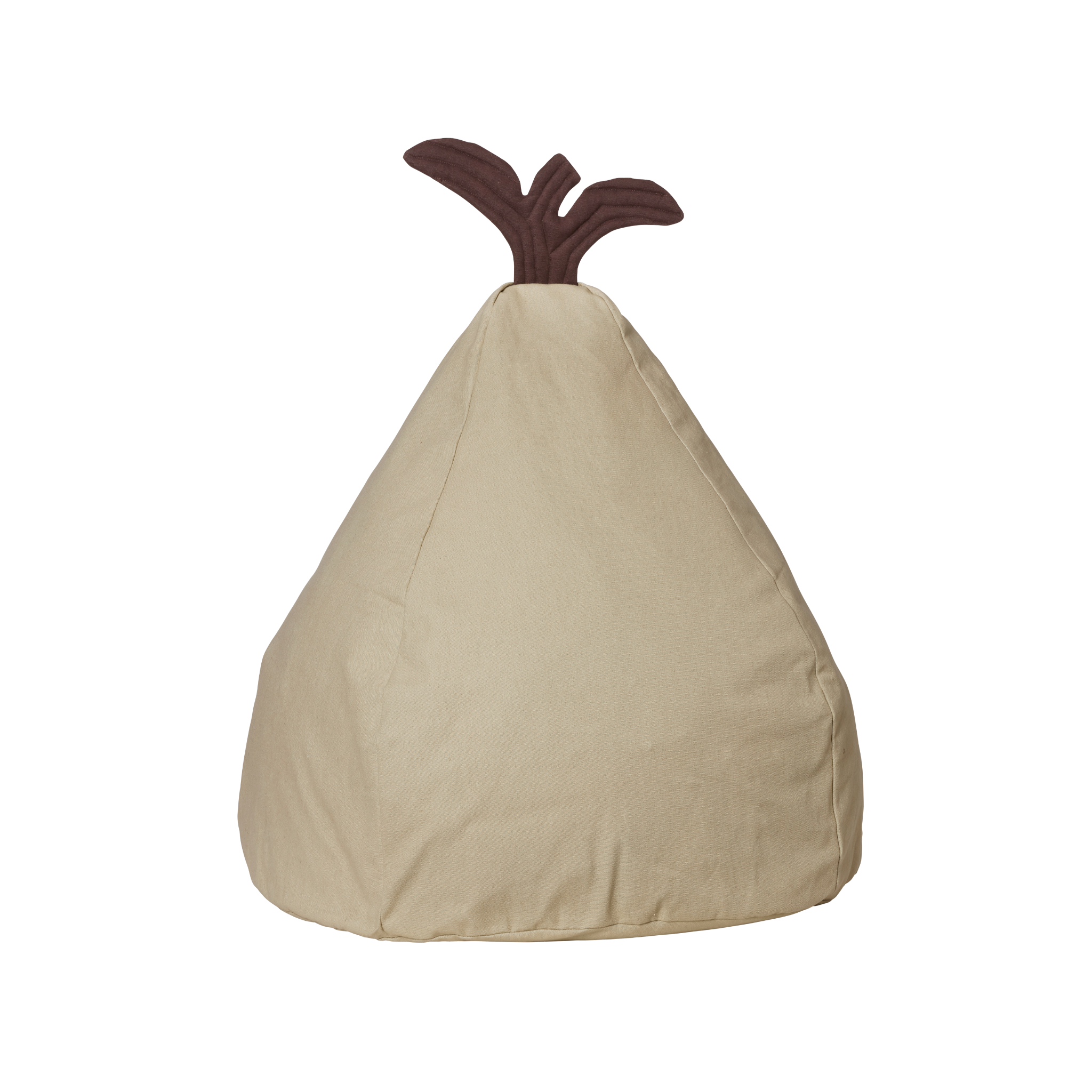 PEAR pouf in bright green with brown