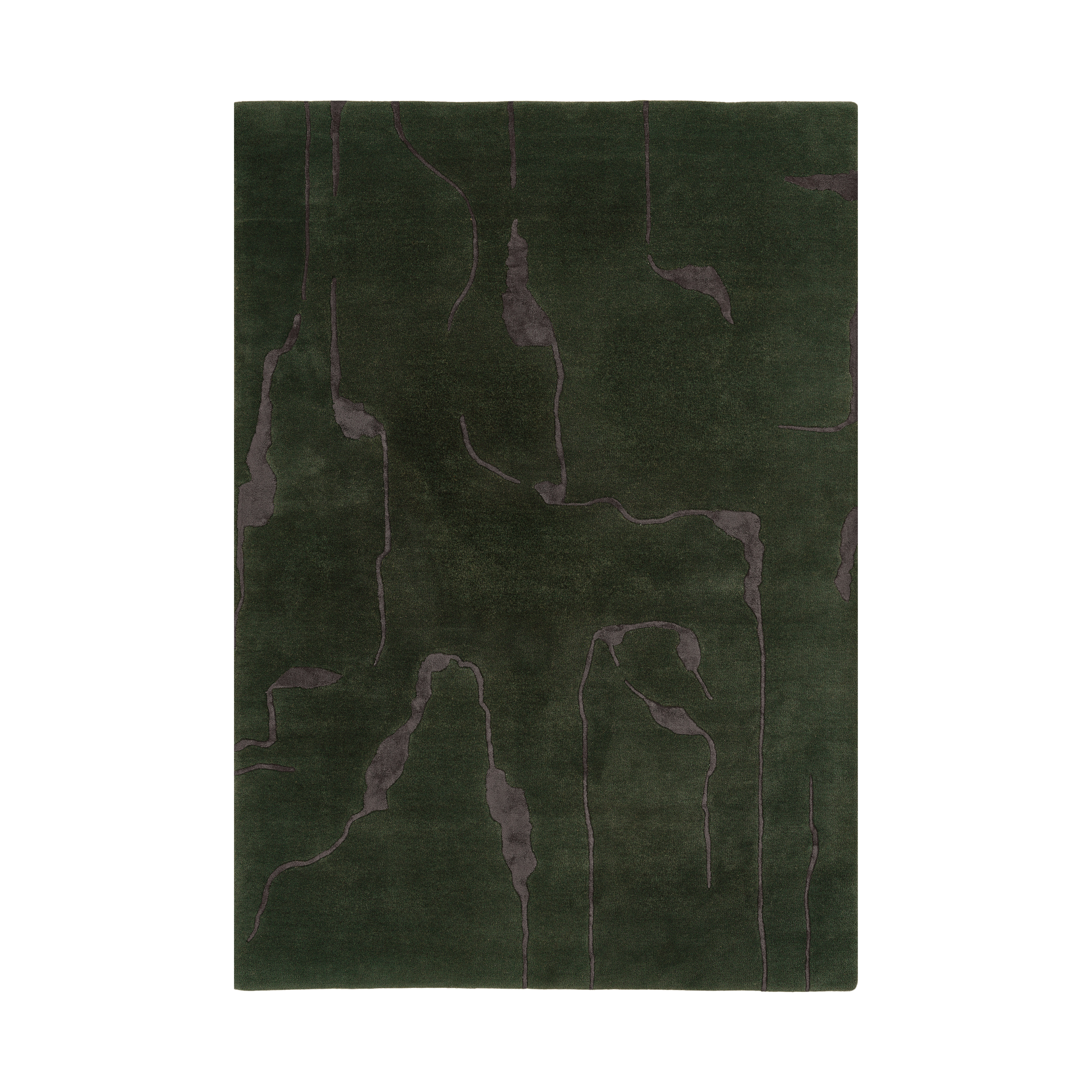 CANYON SHAPES Rug Dark Green