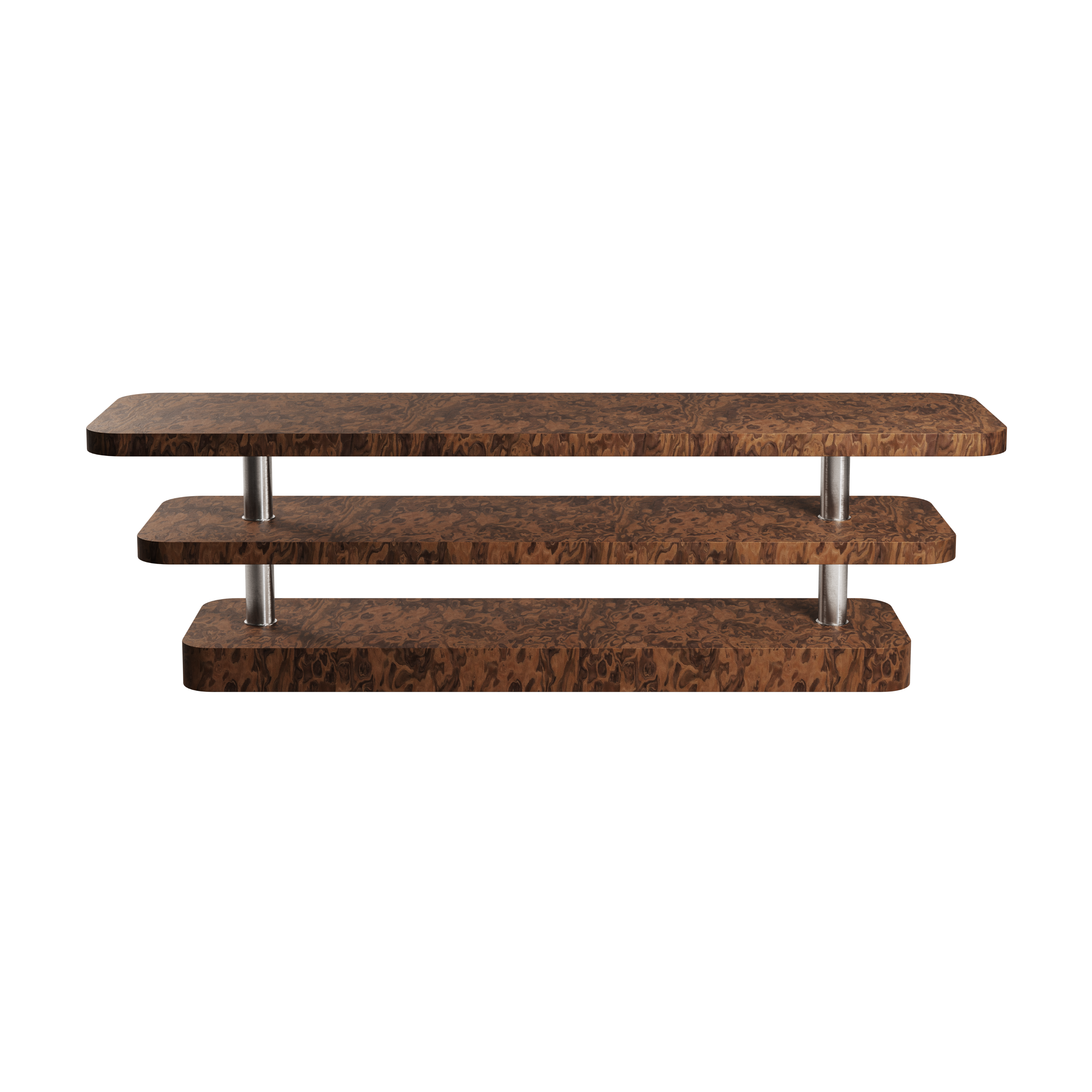 Televizní stolek REL dýha California Burl se ocelovými prvky