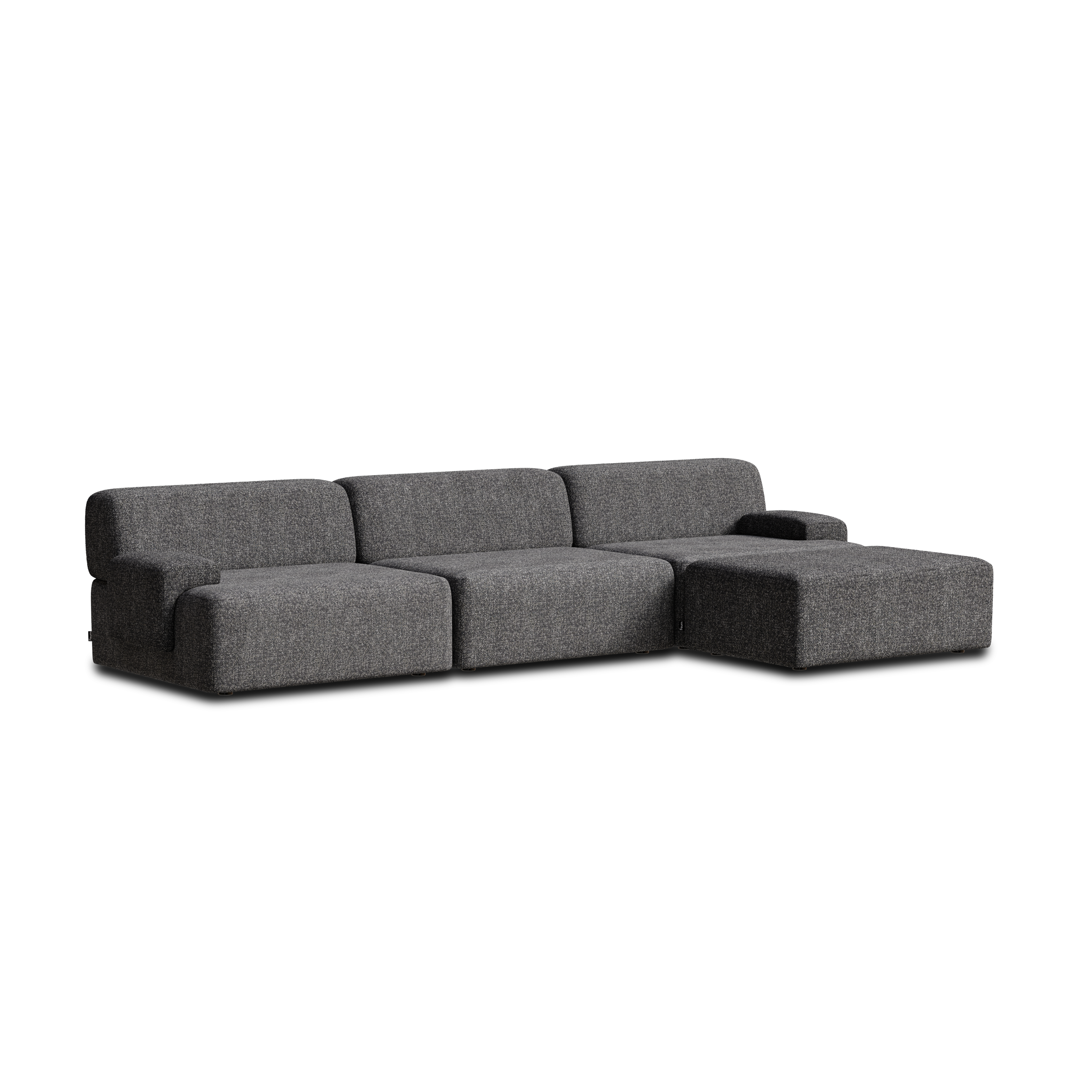 Modular Corner Sofa for 3 People UMI Stone Black