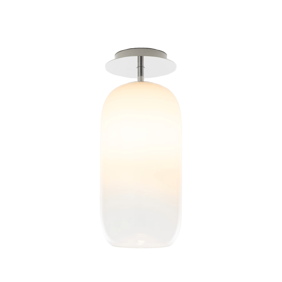 Stropní lampa GOPLE bílá se stříbrným povrchem