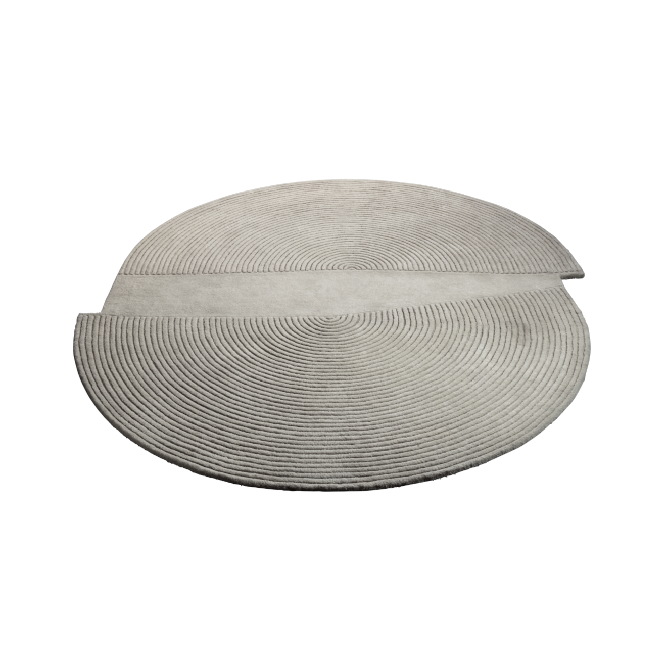 Kulatý koberec ZEN SPLIT šedý