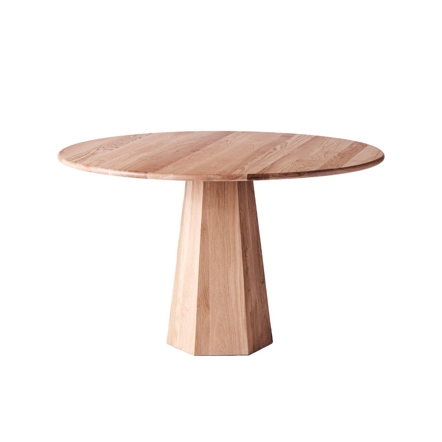 Round HEXAGON Table in Oak Wood