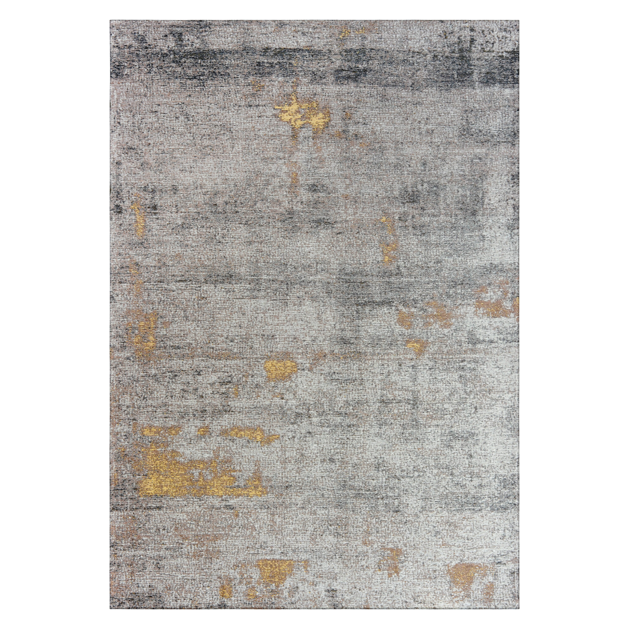 Koberec DECO RUGS šedý se žlutou