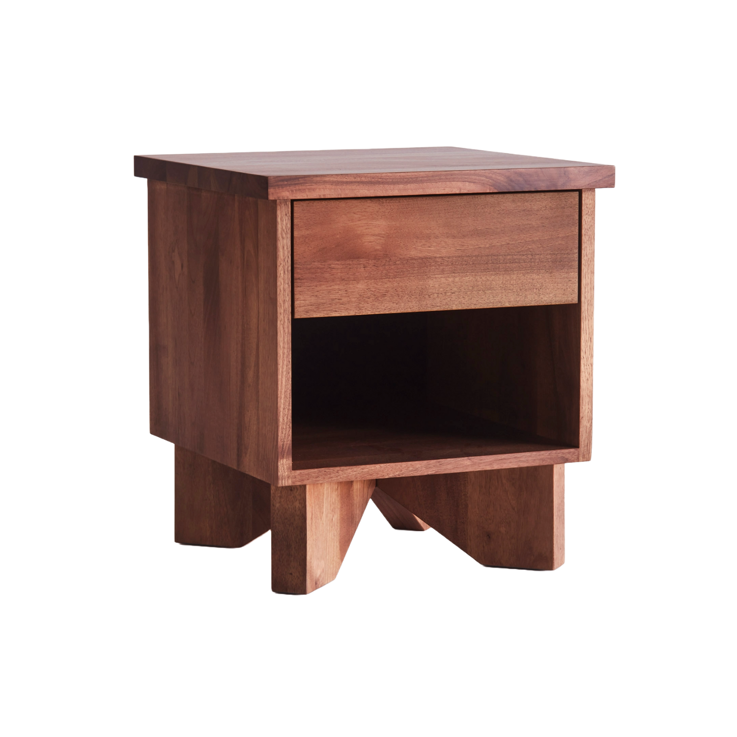 Nightstand V walnut wood