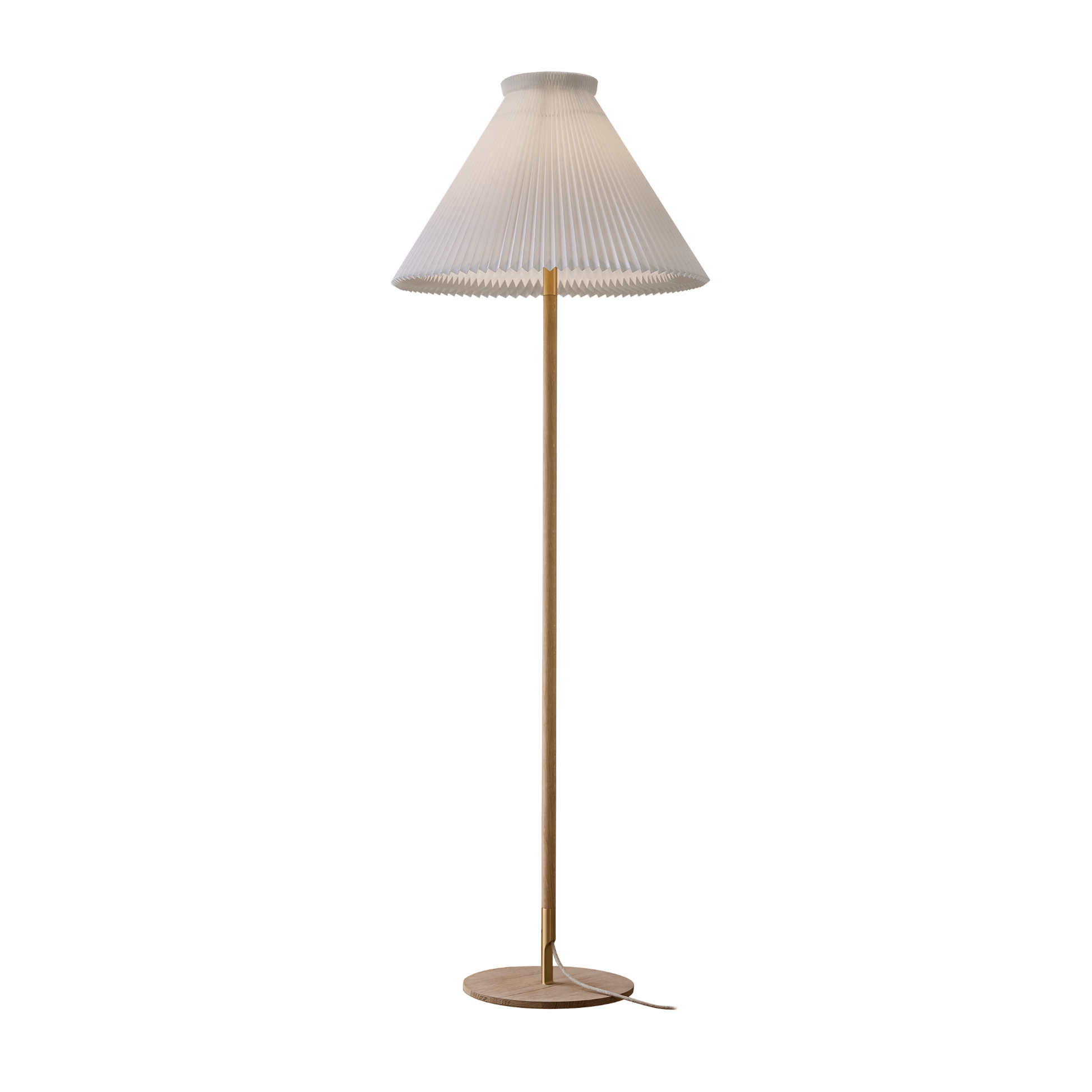 Floor lamp MODEL 328 LK 80 white with light oak base