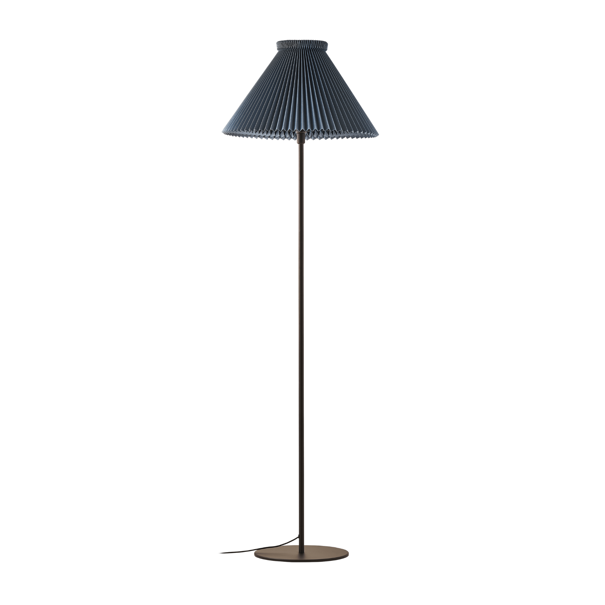 Stojací lampa MODEL 334 modrá s černým podstavcem