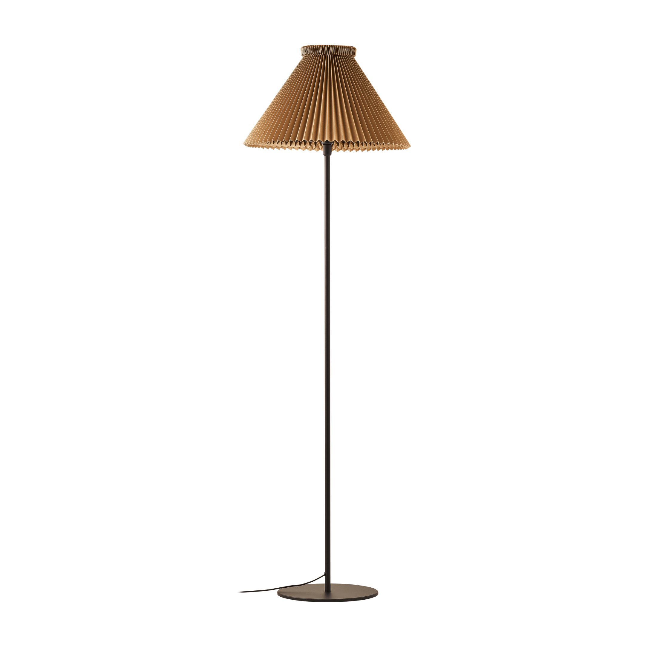 Podlahová lampa MODEL 334 hořčicová s černým podstavcem