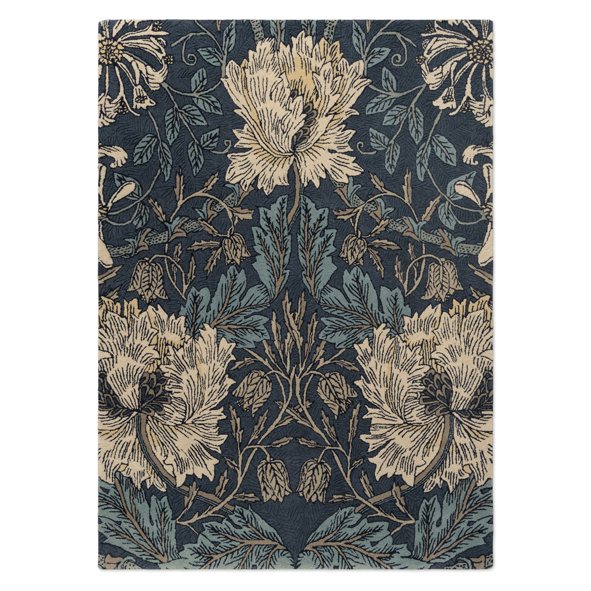 Koberec HONEYSUCKLE & TULIP TEAL granátový