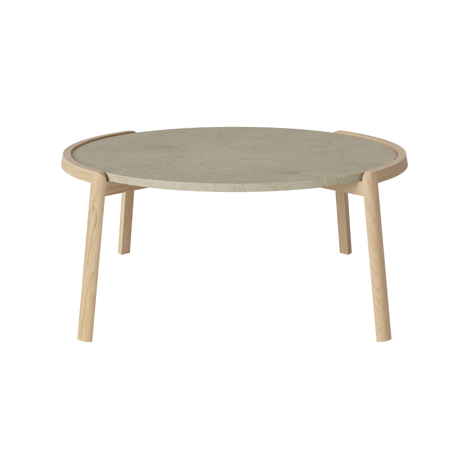 Konferenční stolek MIX mramor s bílým dubovým dřevem