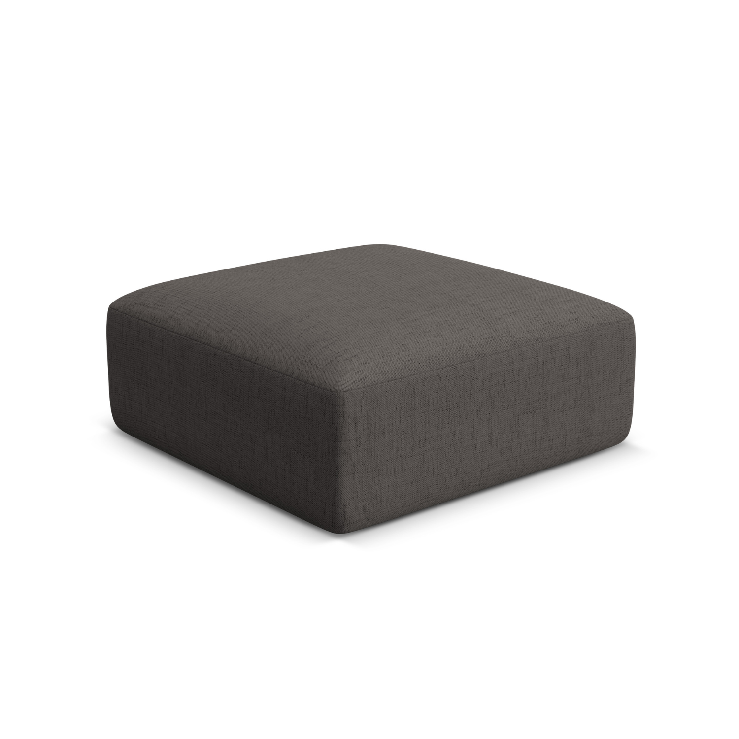 Gray Chenille Pouf CAMPI
