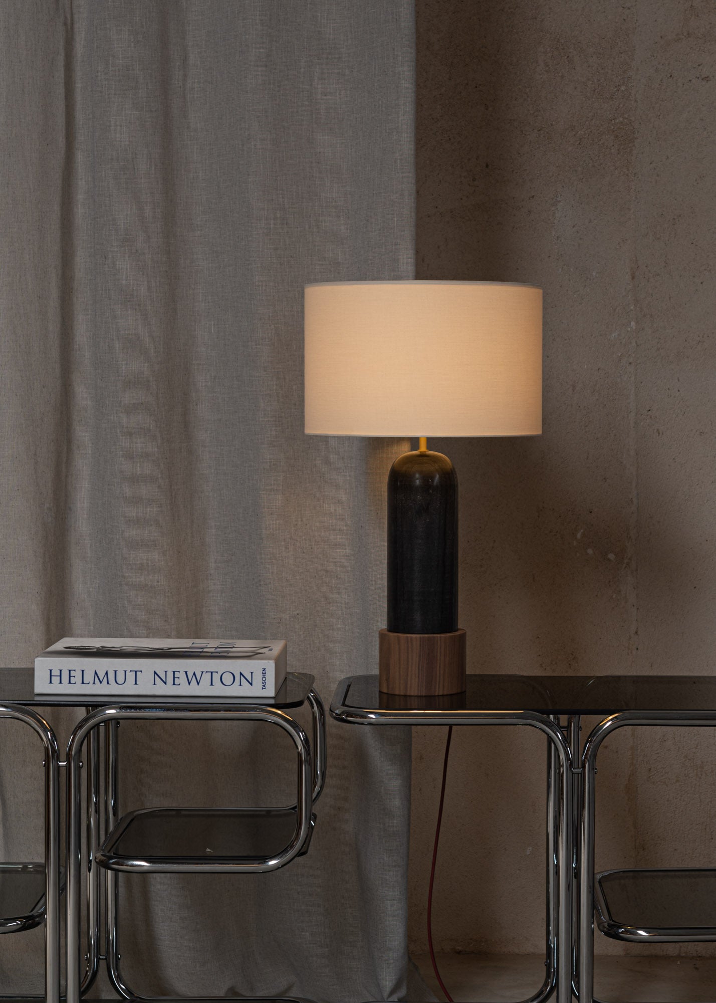 Stolní lampa PURA KELO černý mramor