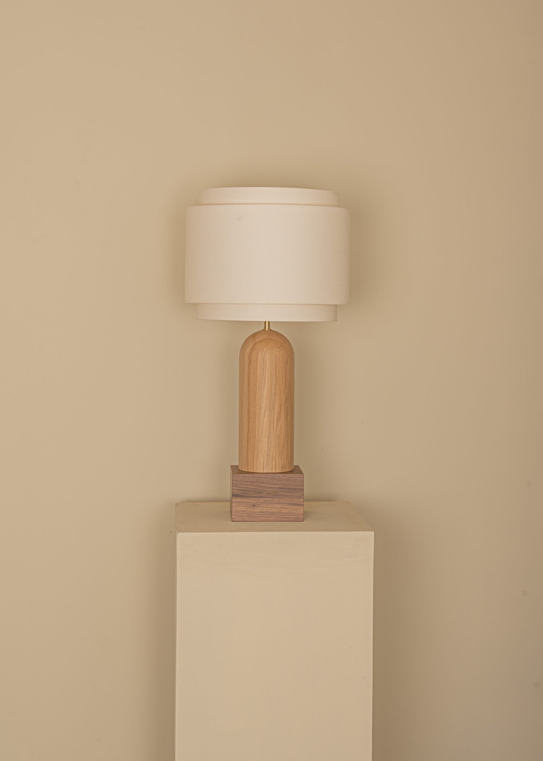 Stolní lampa PURA KELO DOUBLE dubové dřevo