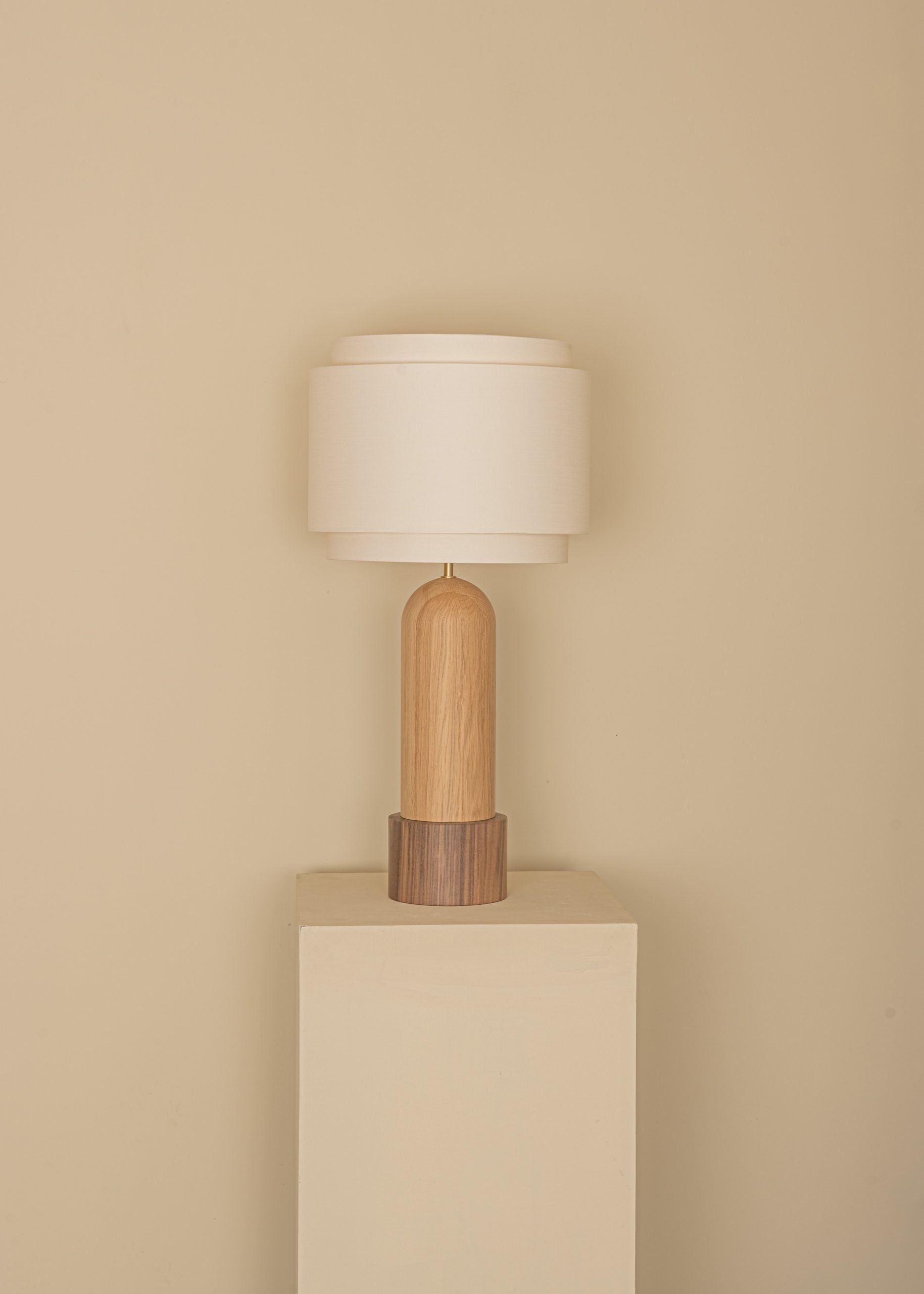 Stolní lampa PURA KELO DOUBLE dubové dřevo