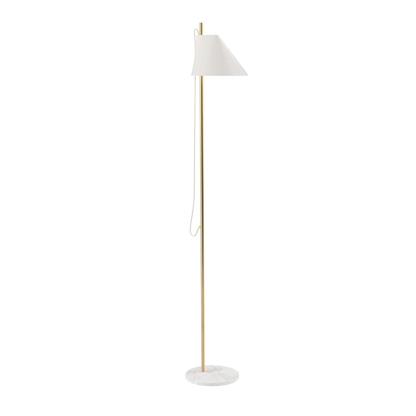 YUH floor lamp white with brass base