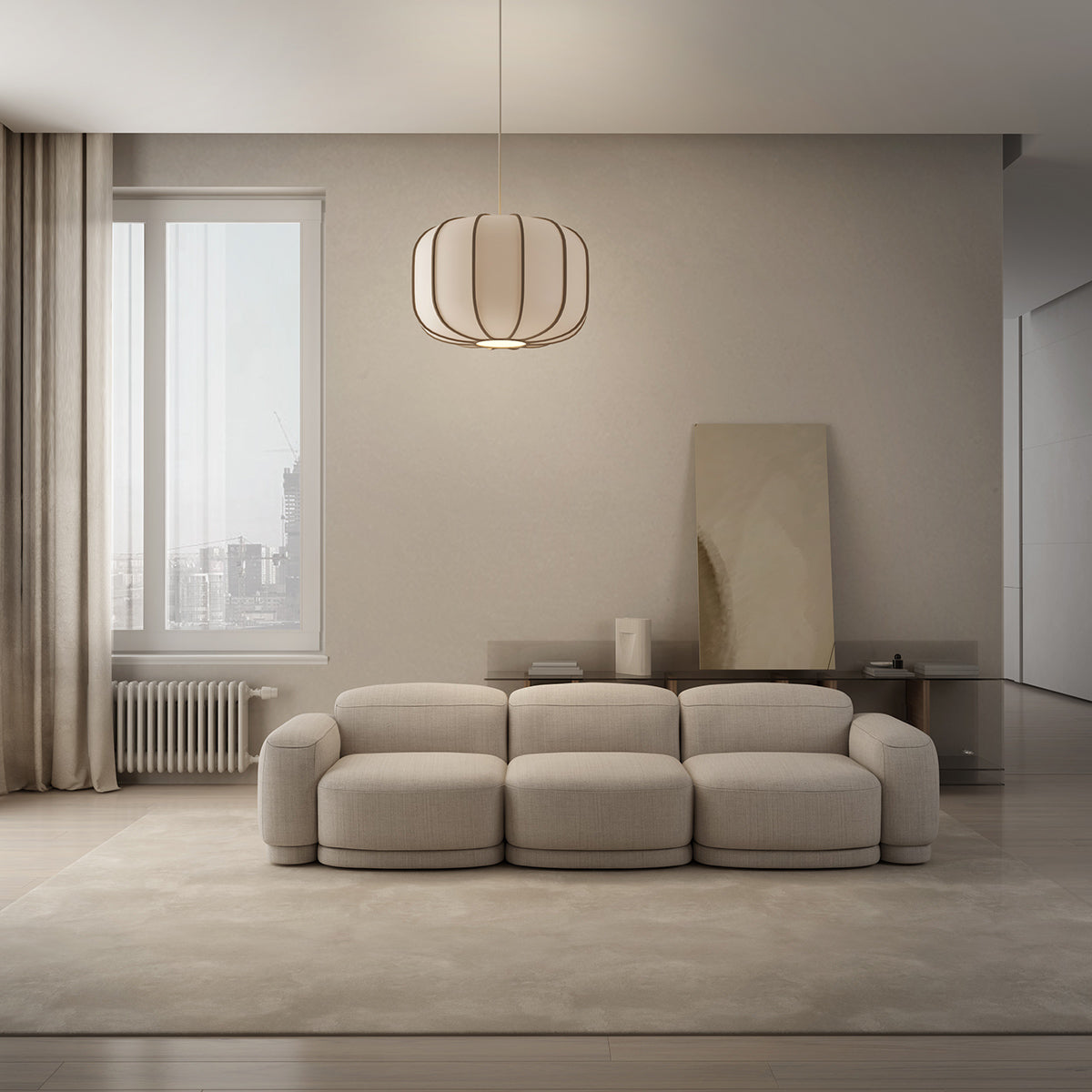 2-Seater Upholstered Modular Sofa REM