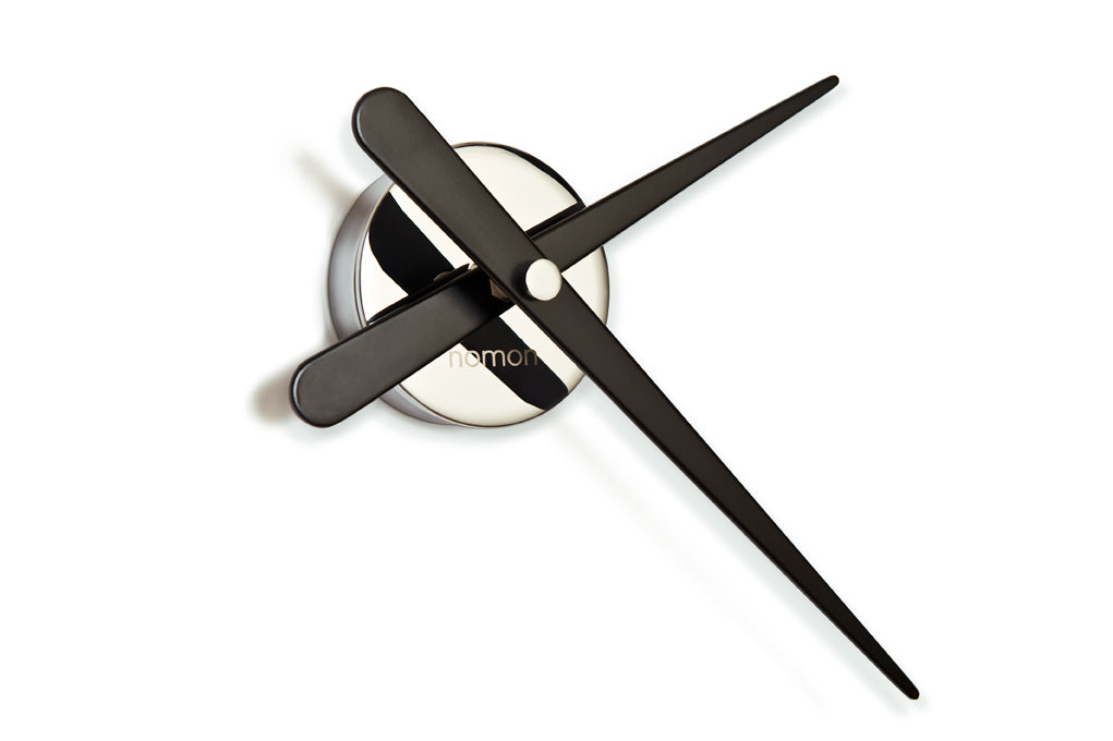 Nástěnné hodiny MINI RODON chromované s černým povrchem