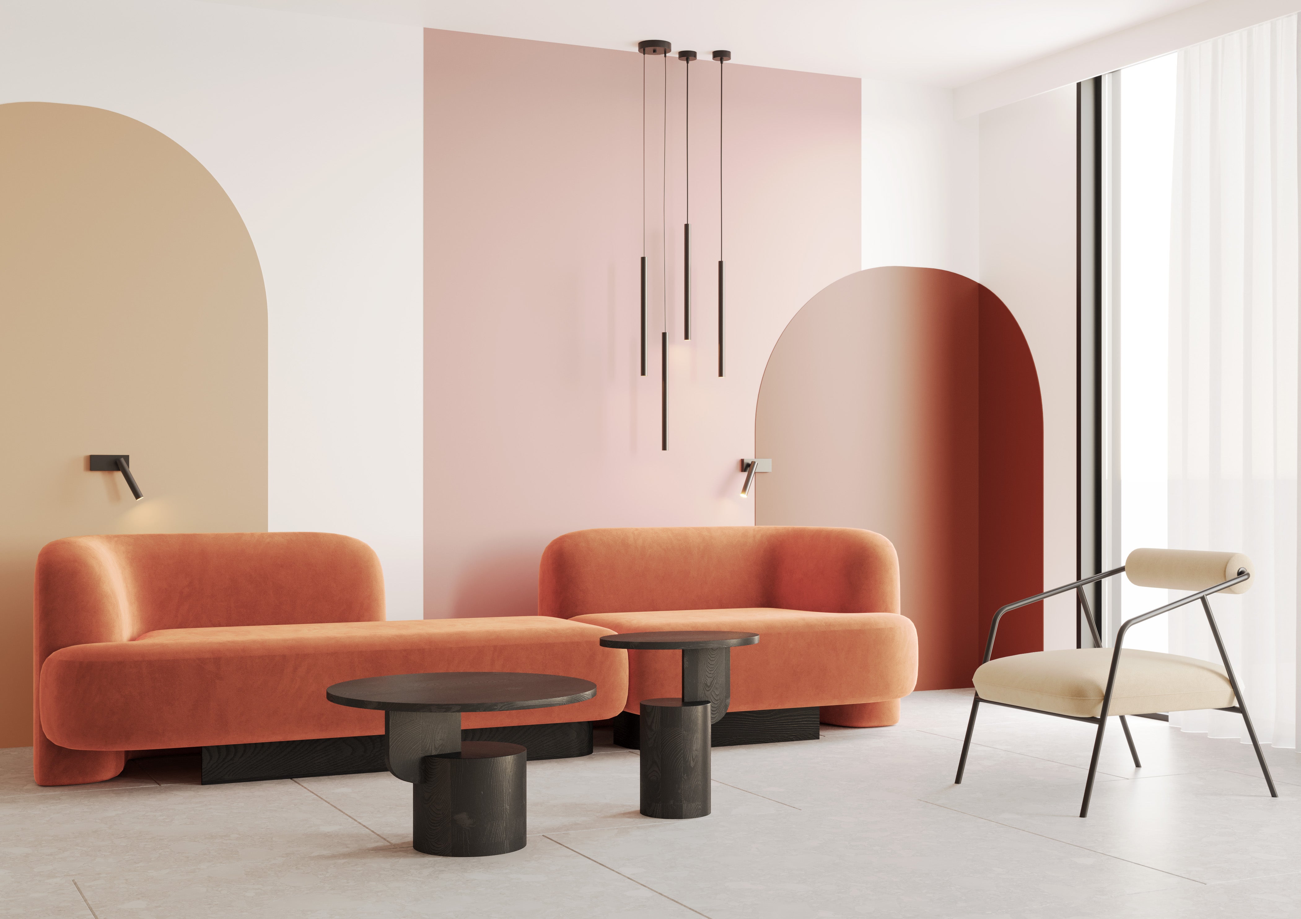 Závěsné svítidlo ROLL 2 černé