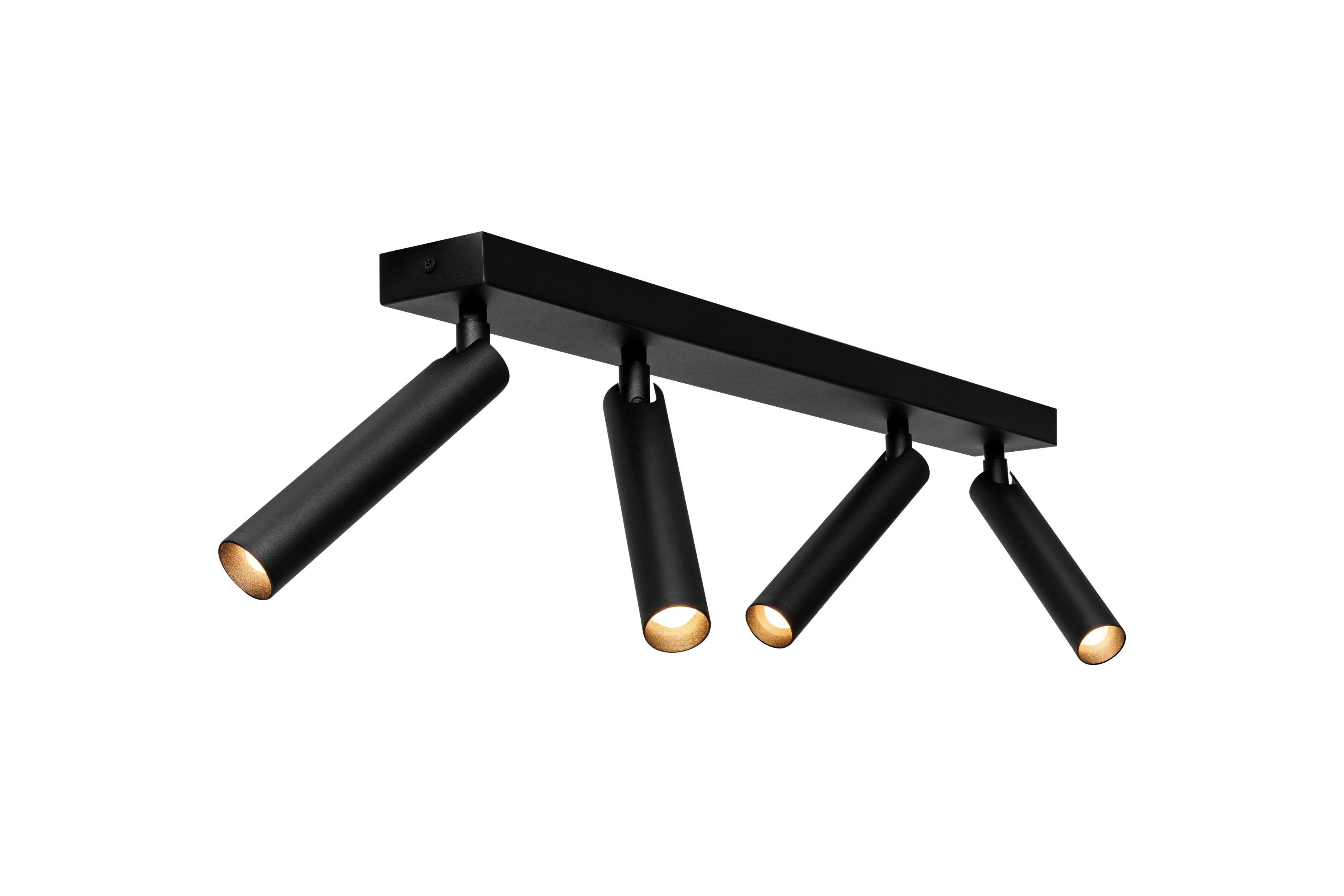 Stropní lampa ROLL 4 černá