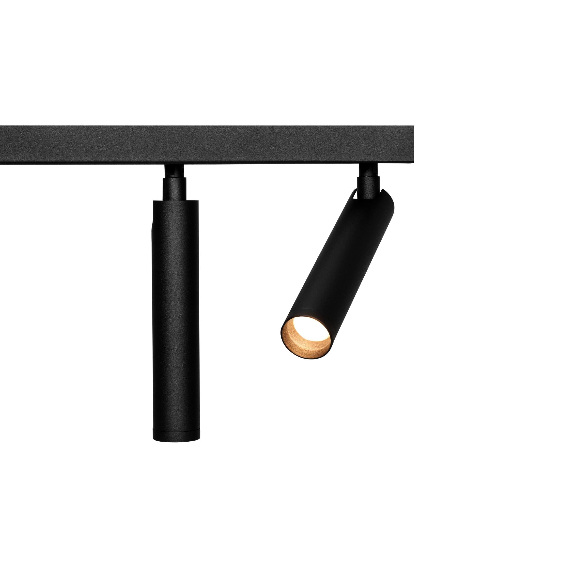 Stropní lampa ROLL 4 černá