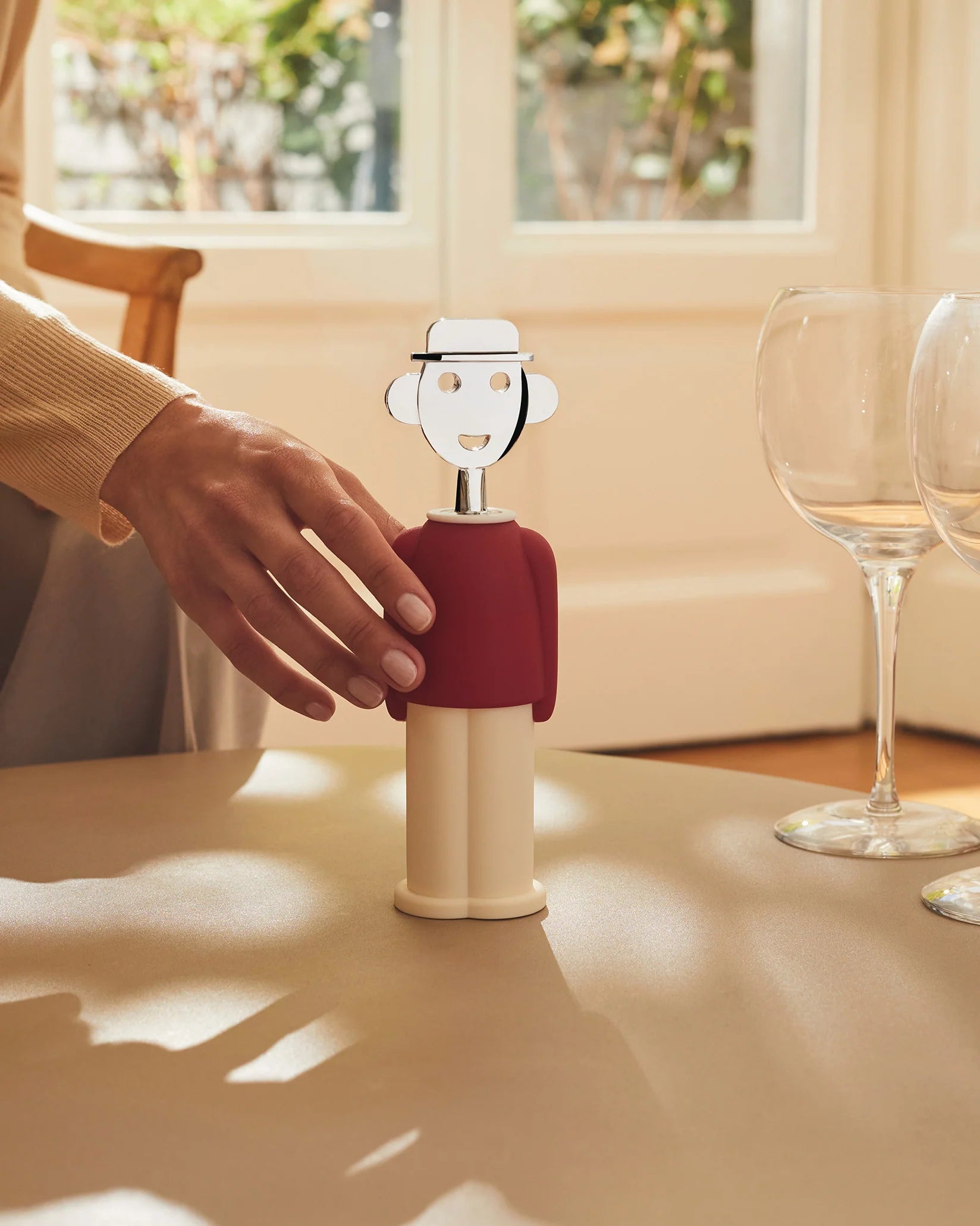 Vývrtka ALESSANDRO M. červeno-bílá