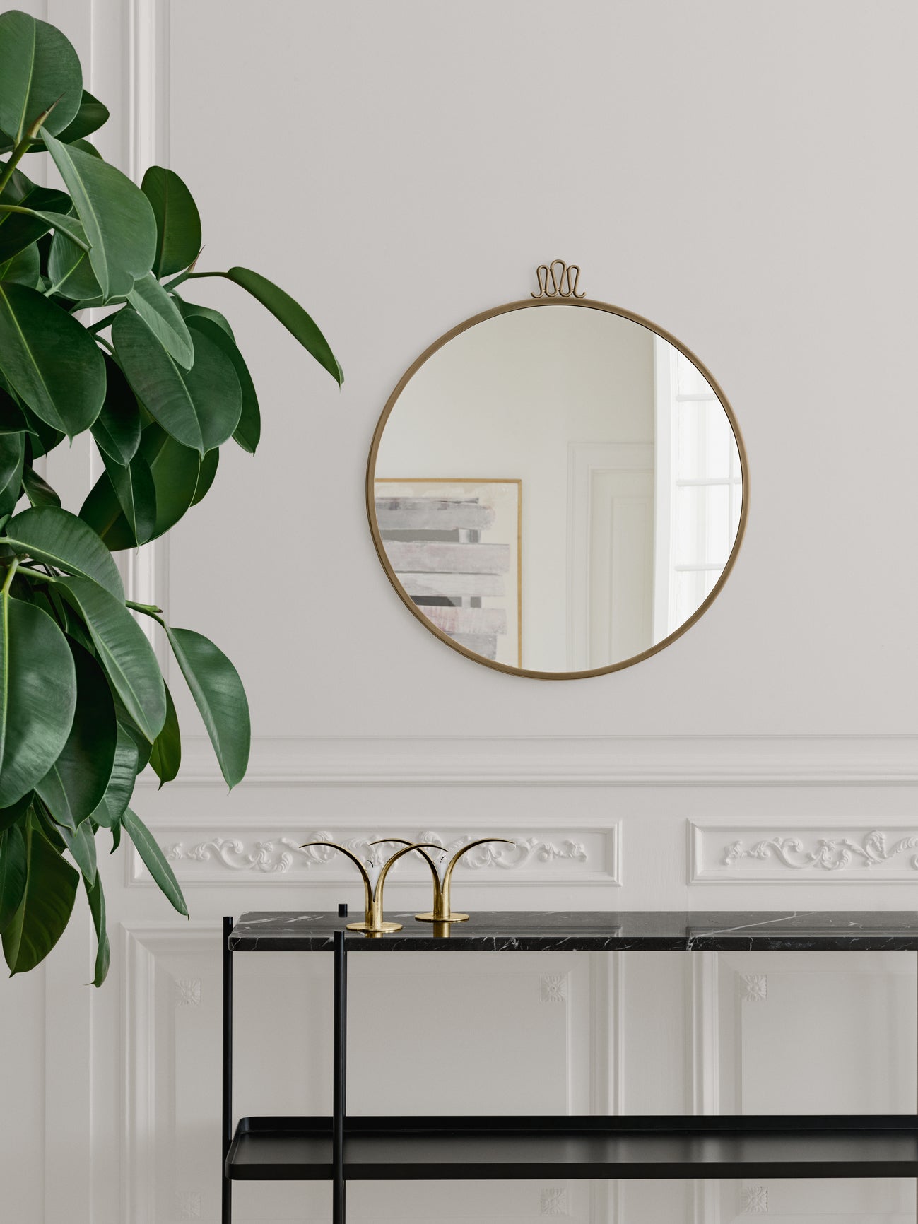 RANDACCIO mirror antique brass