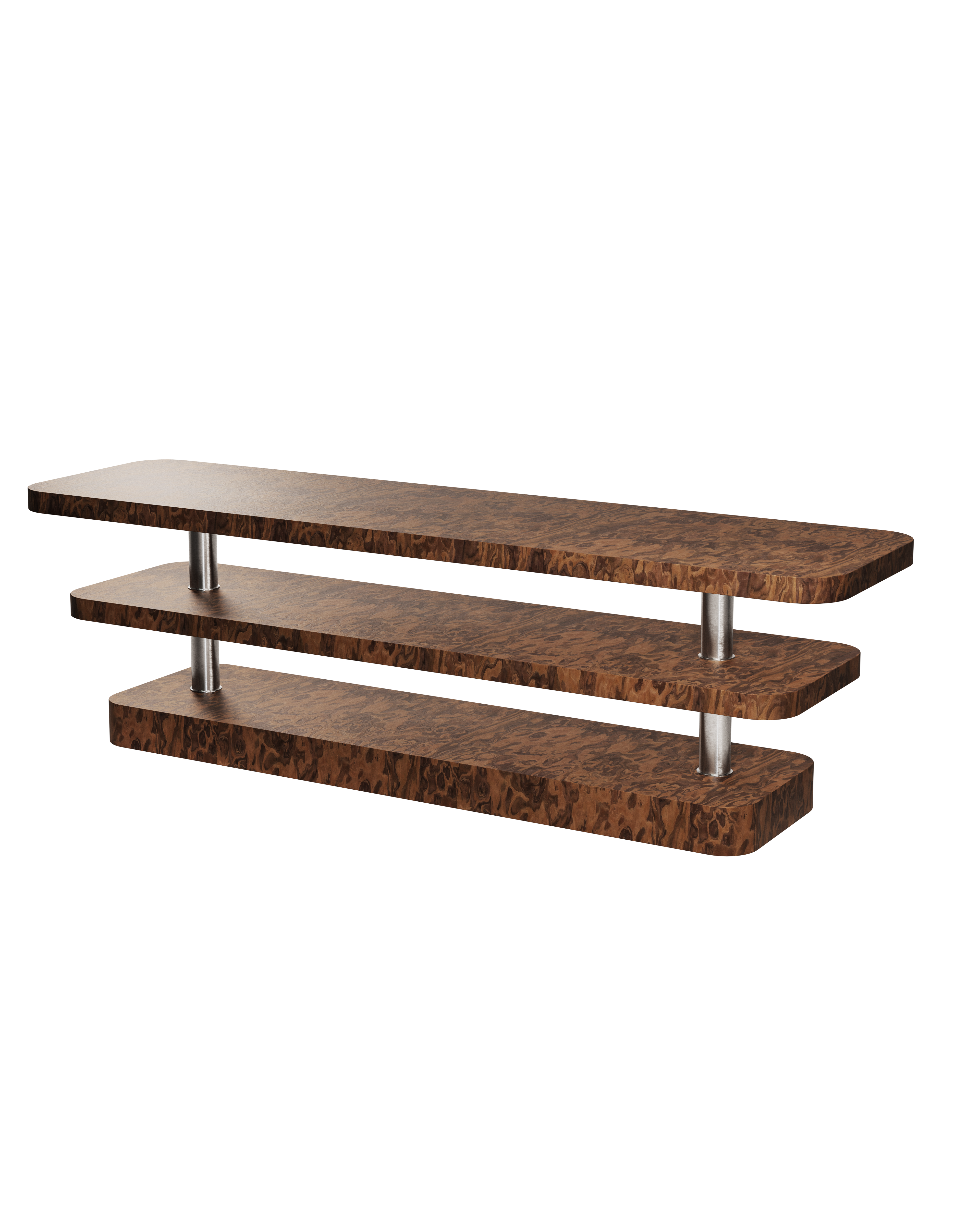 Televizní stolek REL dýha California Burl se ocelovými prvky