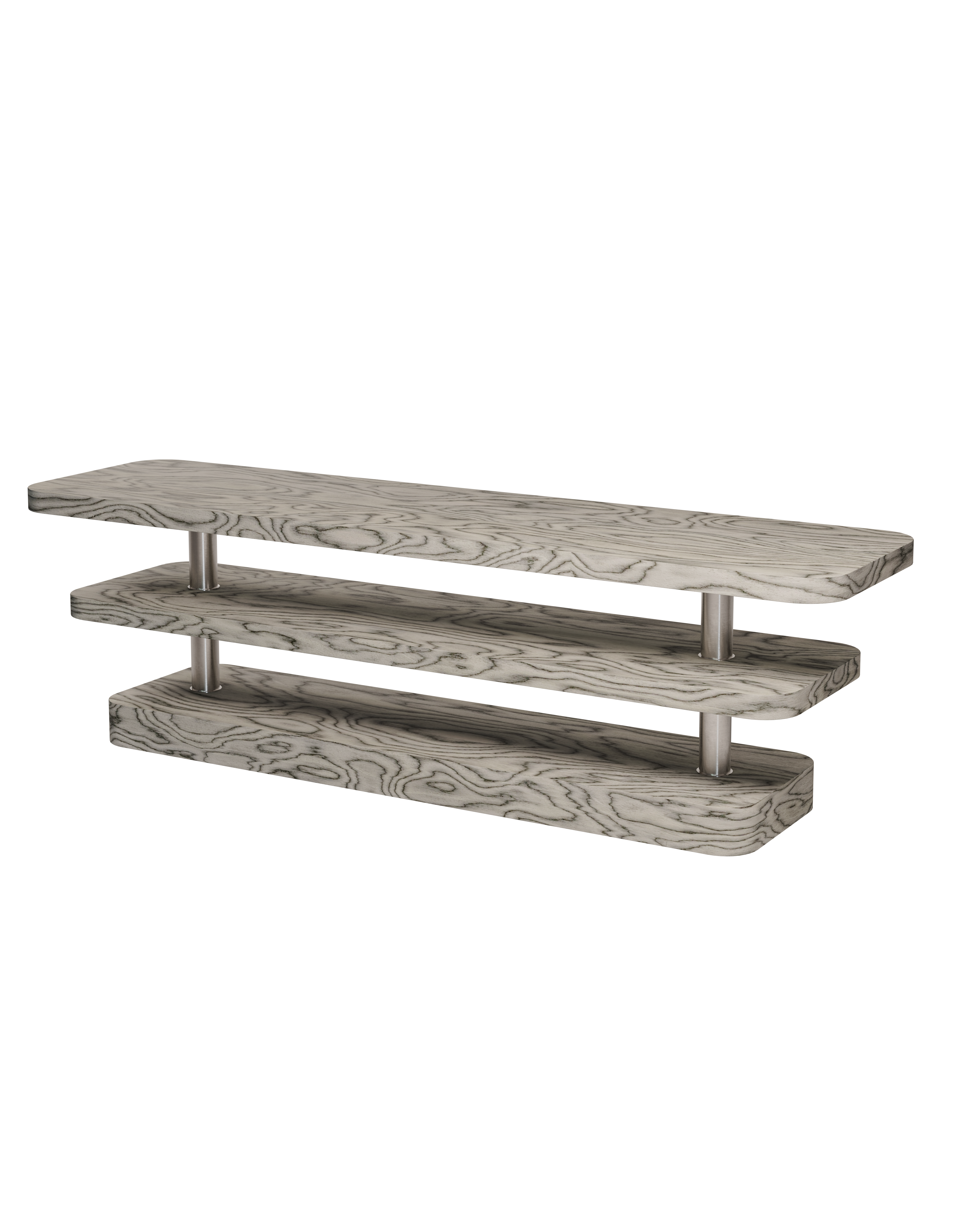 Televizní stolek REL dýha Sottsass se ocelovými prvky