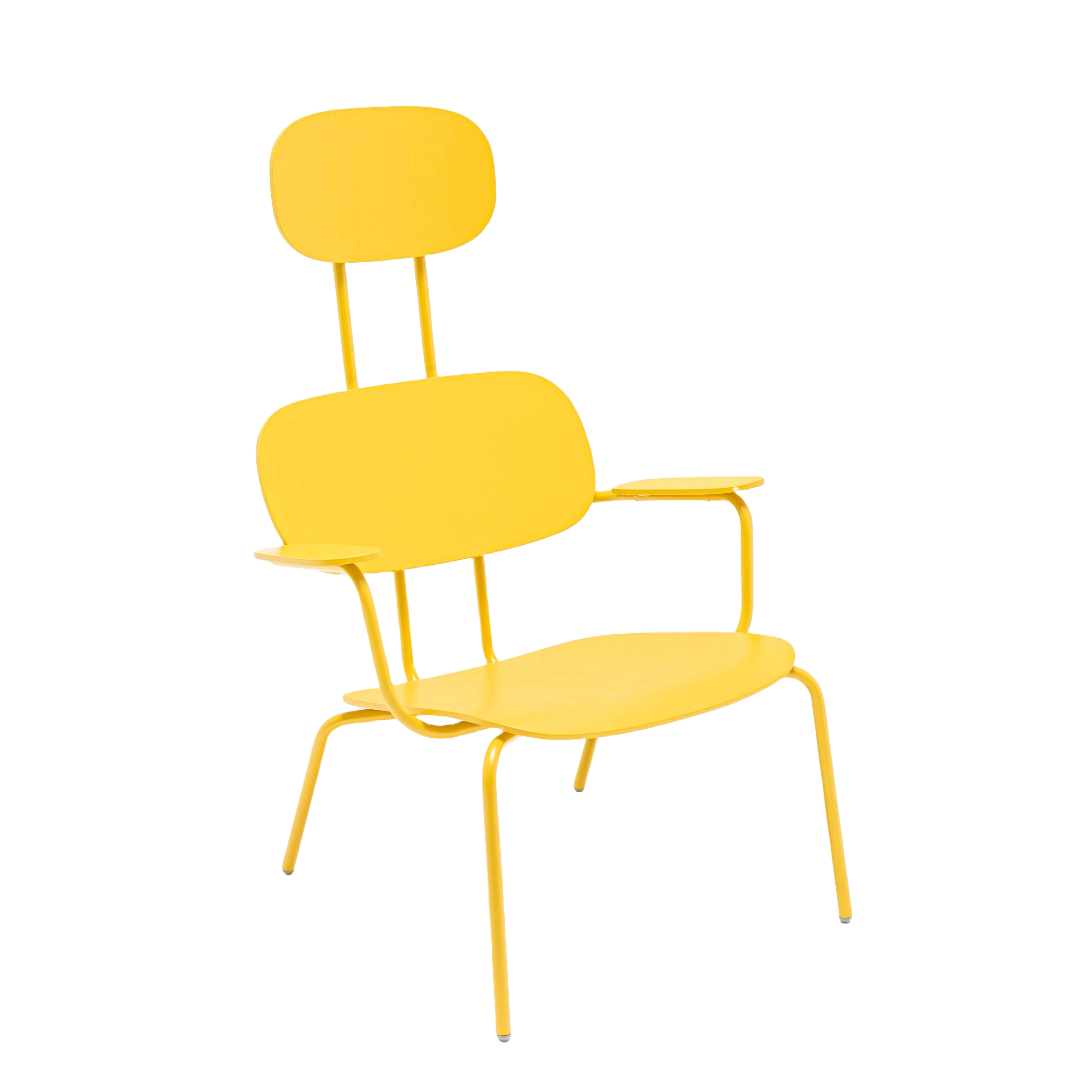 Fotel z zagłówkiem NEW SCHOOL LOUNGE bordowa podstawa do salonu – .mdd