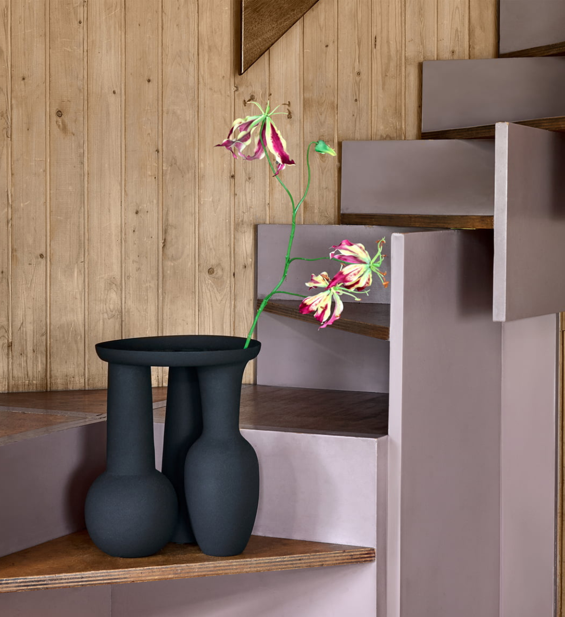 Váza ROMAN VÁZA & TALÍŘ černý