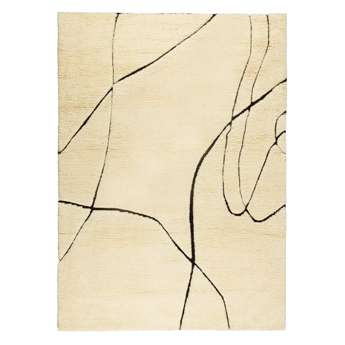 Koberec SIGN krémový s černým vzorem
