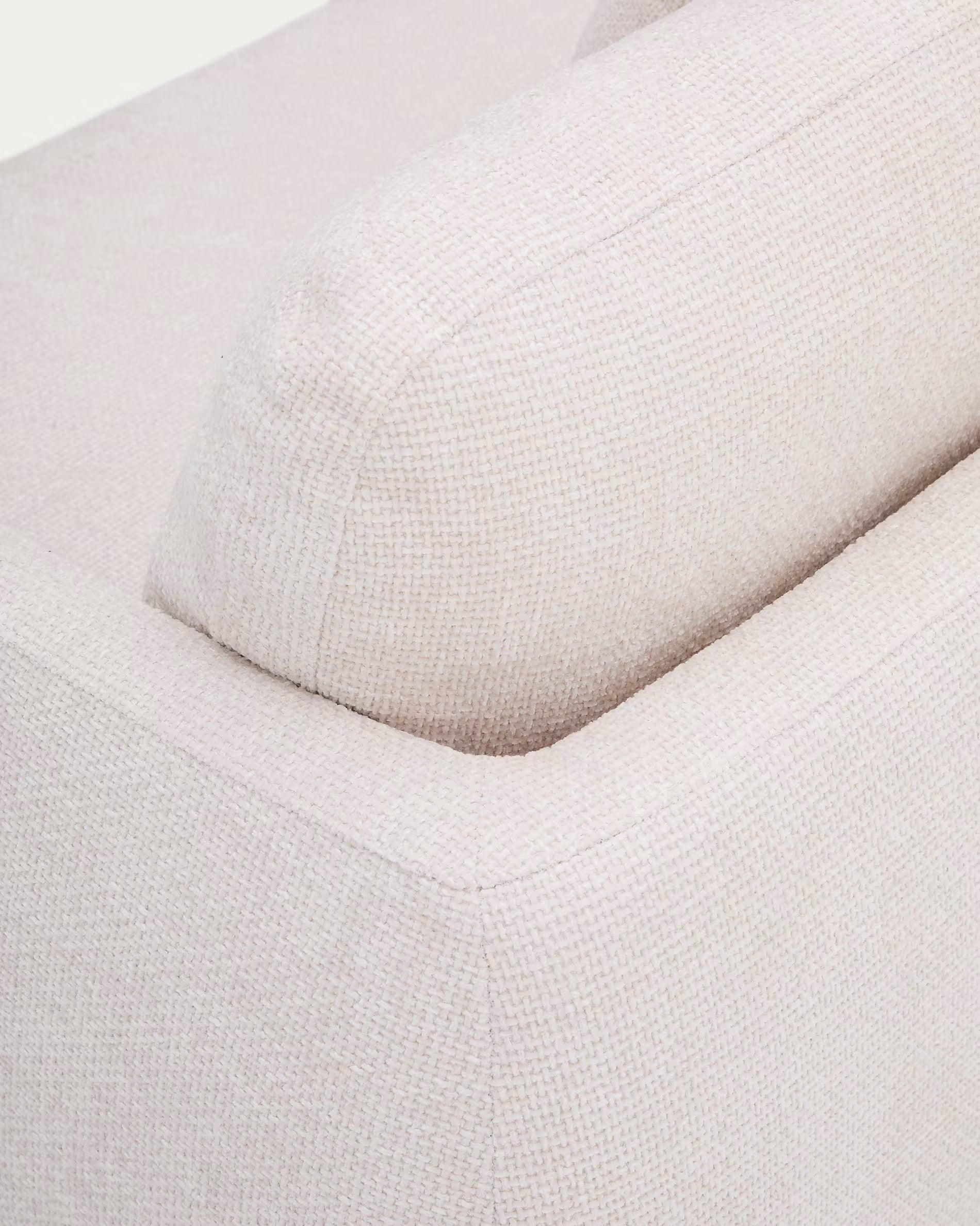 Rohová pohovka s funkcí spaní pro 3 osoby LAIRA écru