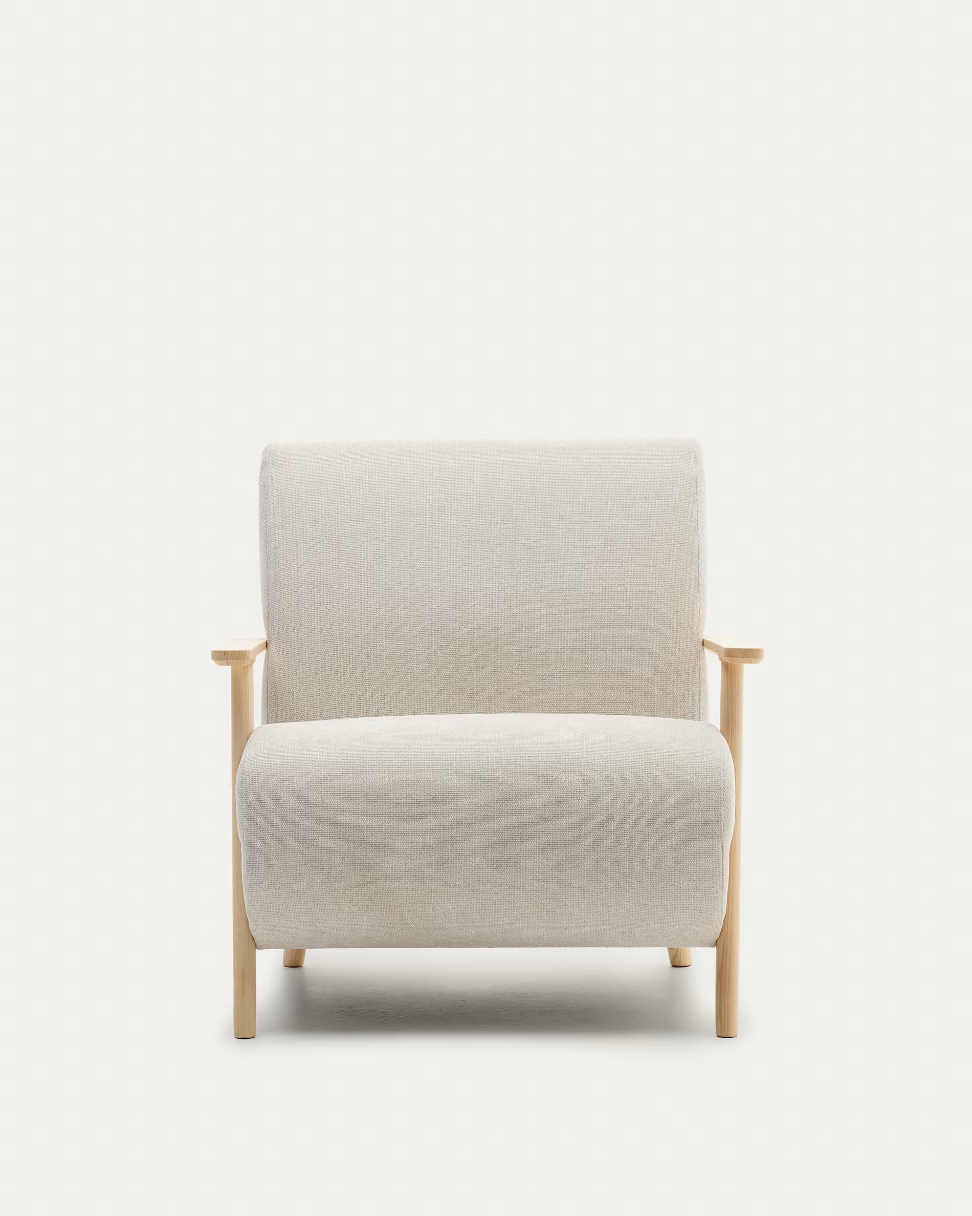 MEGHAN cream armchair with ash base